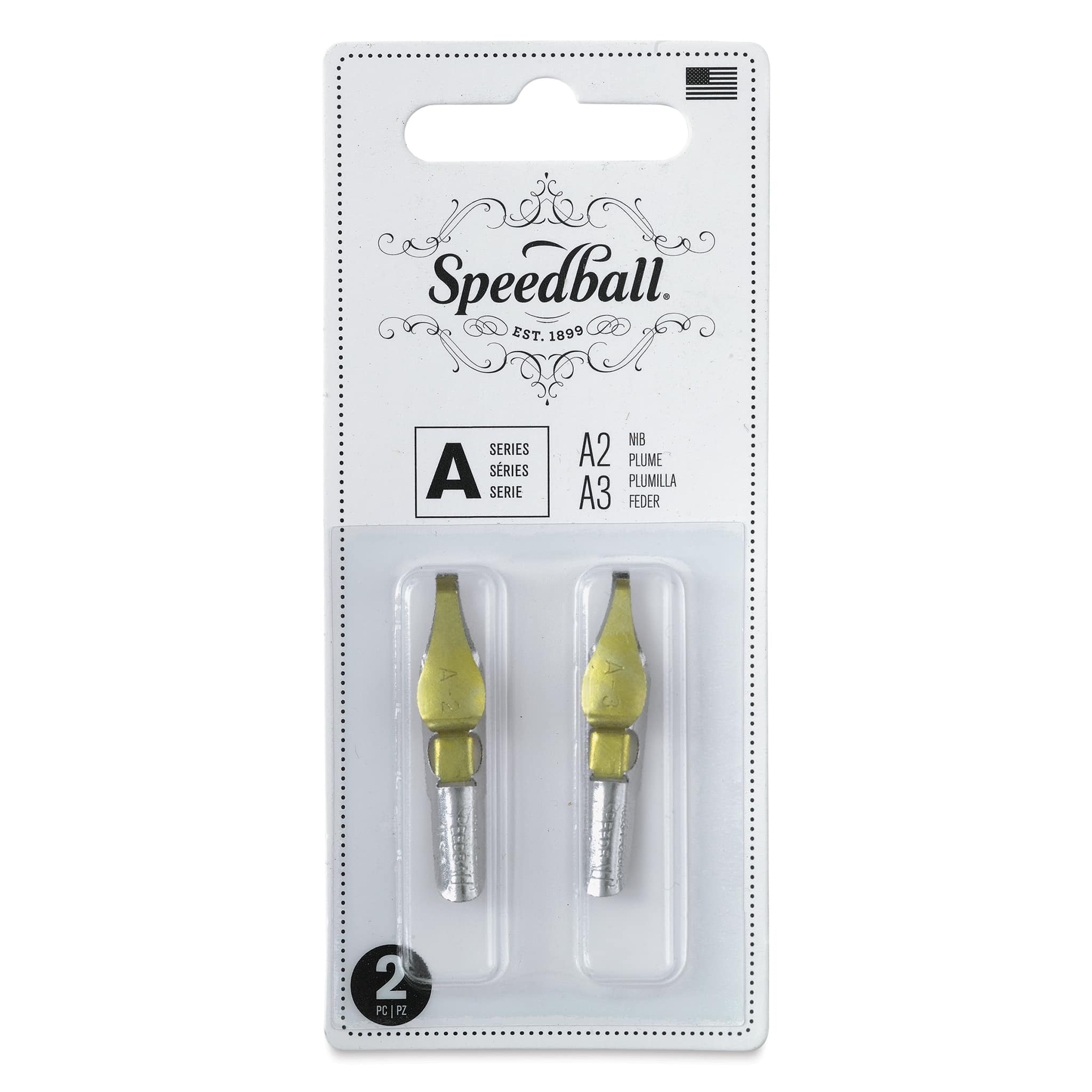 Speedball Broad Edge A-Series Square Calligraphy Nibs - A2 and A3, Set of 2