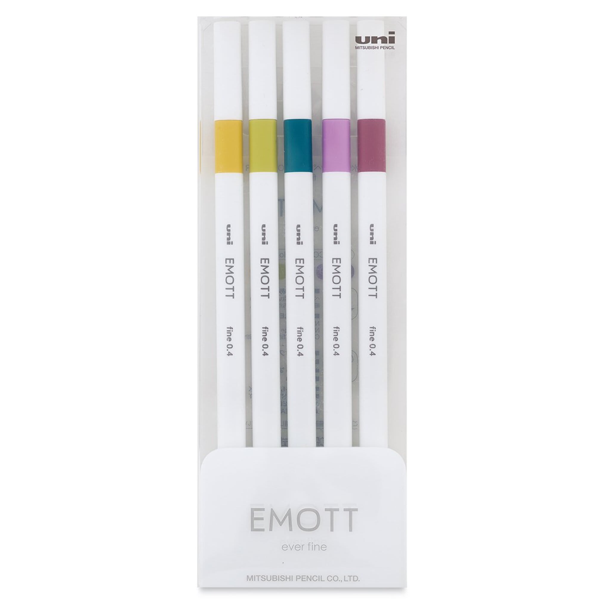 Uni Emott Fineliners - Set of 5, Retro Colors