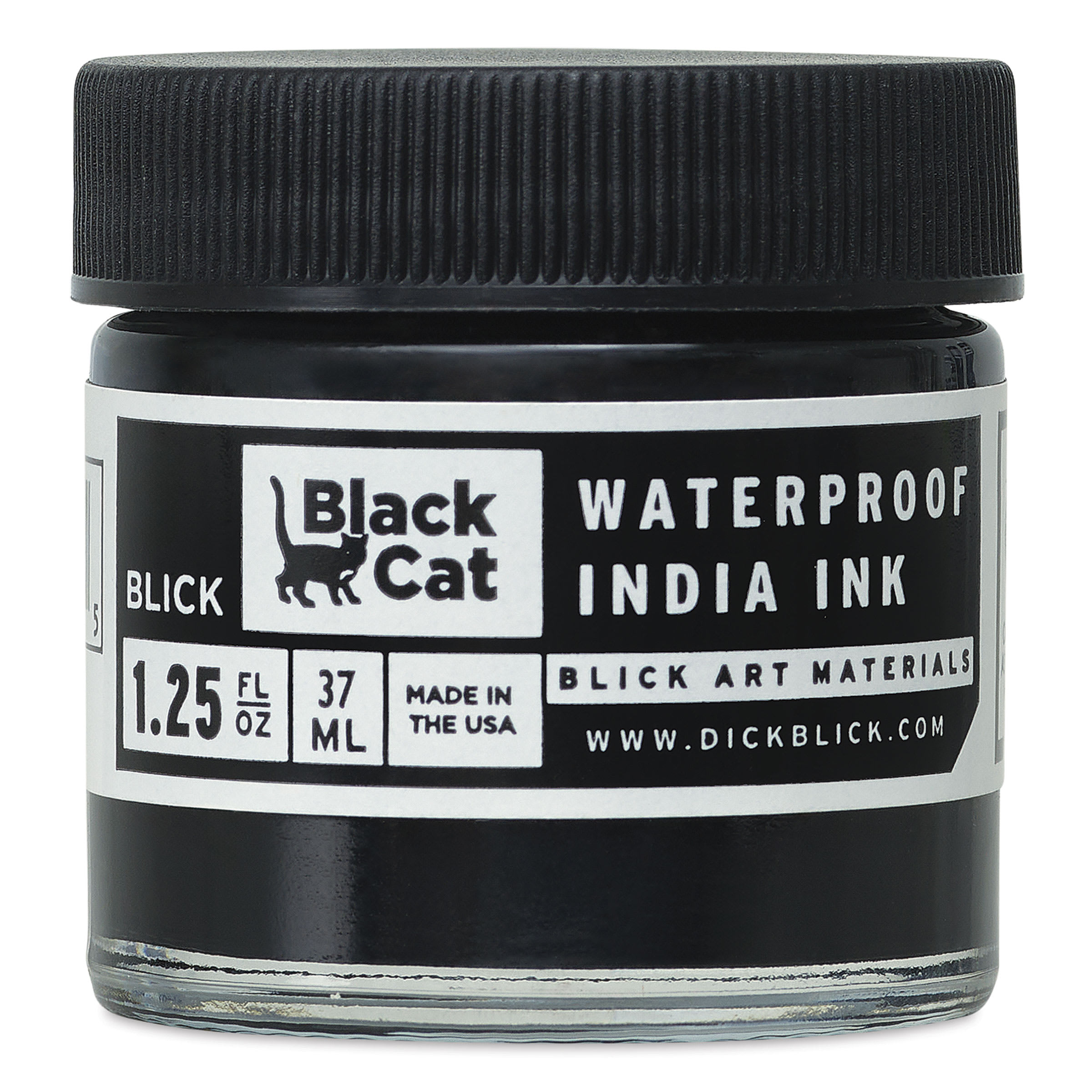 Blick Black Cat Waterproof India Ink - 1-1/4 oz