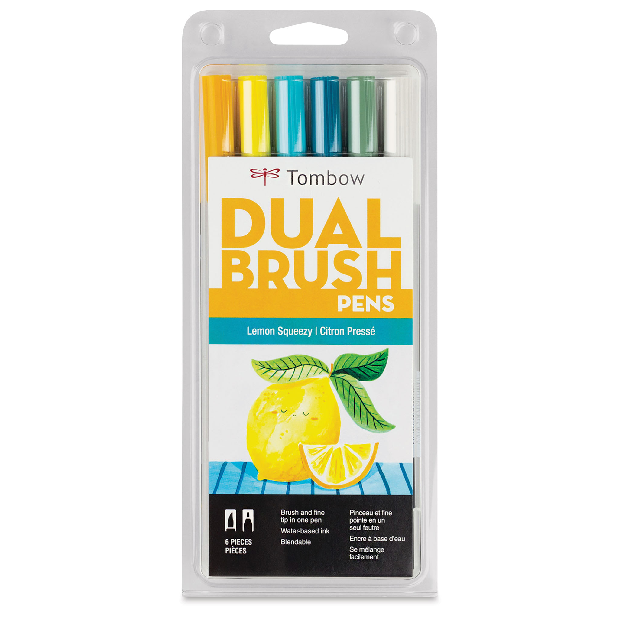 Tombow Dual Brush Pens - Set of 6, Lemon Squeezy