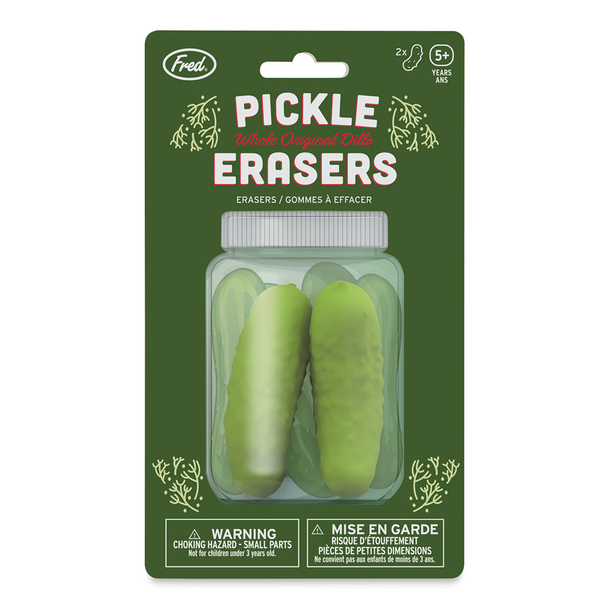 Fred Pickle Erasers Pkg of 2