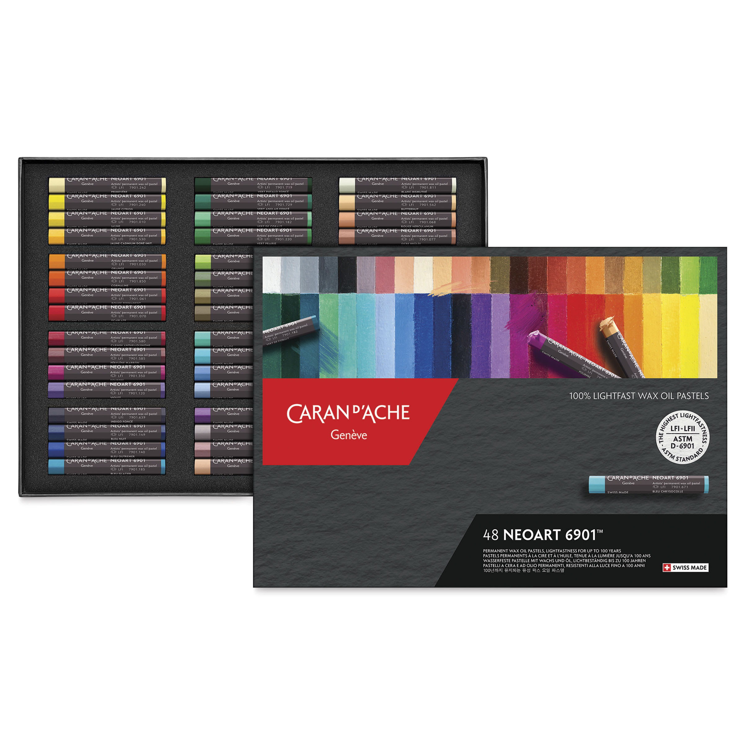Caran d�Ache Neoart 6901 Pastels - Set of 48, Assorted Colors