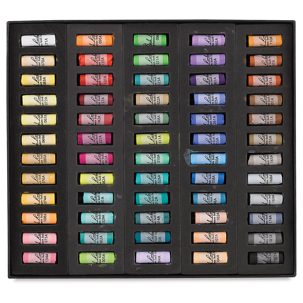 Richeson Half-Size Medium-Soft Pastel Set - Assorted Colors, Set of 60