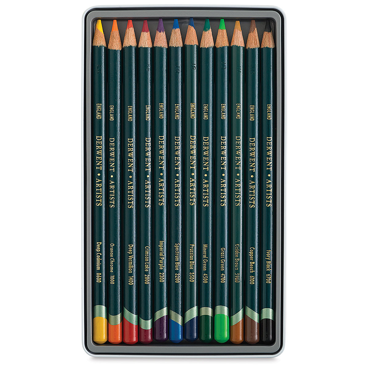 Derwent Artists Coloured Pencil Tin Can - 12pcs