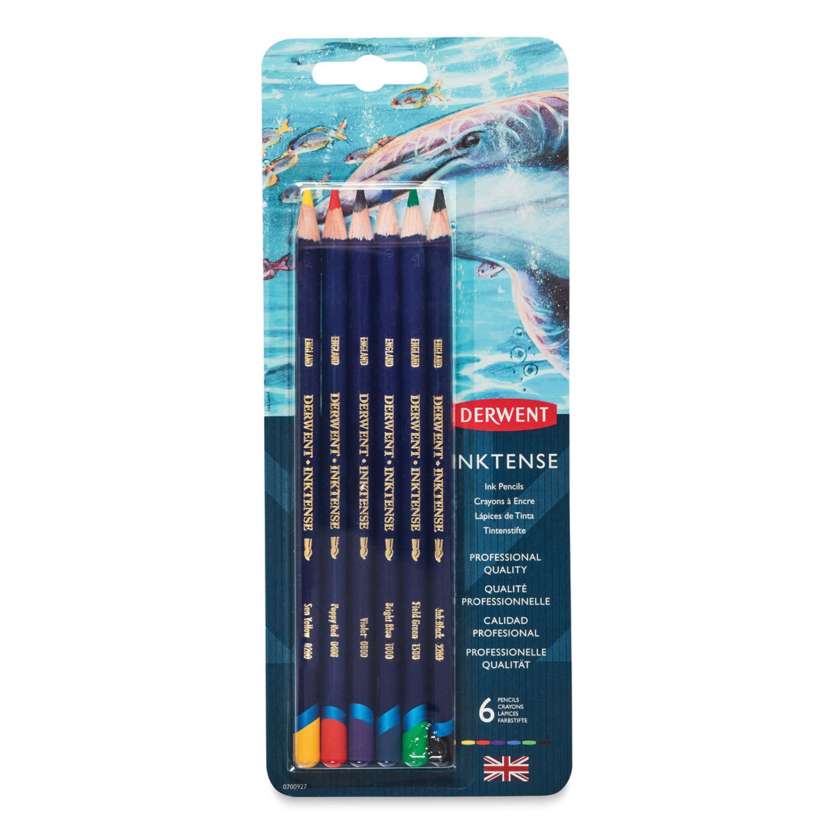 Derwent Inktense Pencils - Set of 6, Assorted Colors