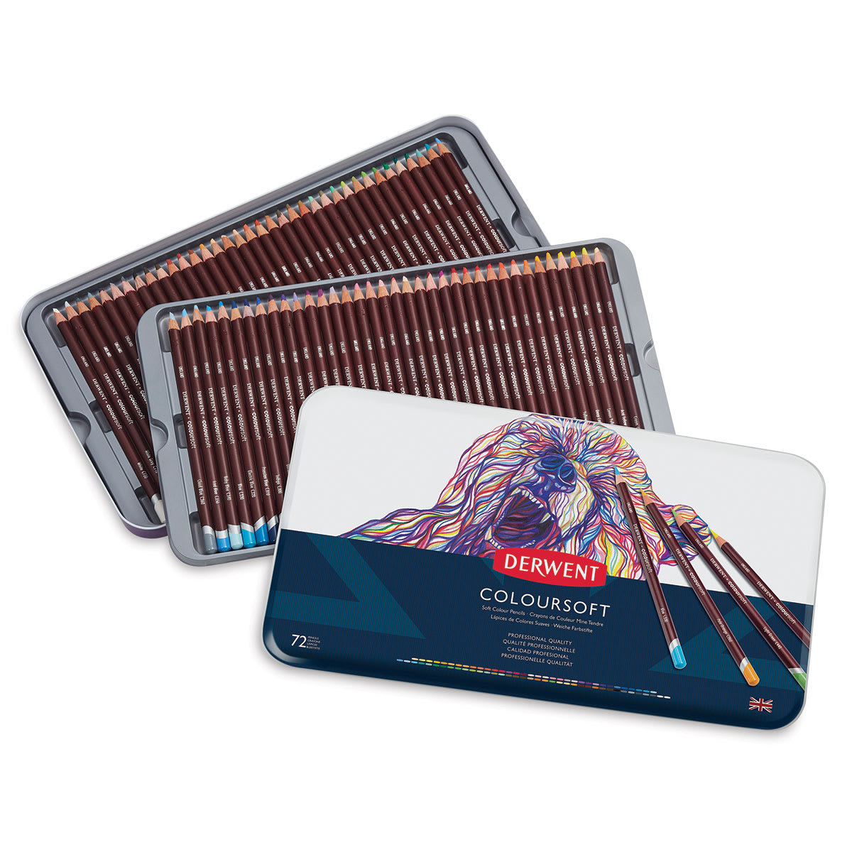 Derwent Coloursoft Pencil Set - Set of 72, Assorted Colors