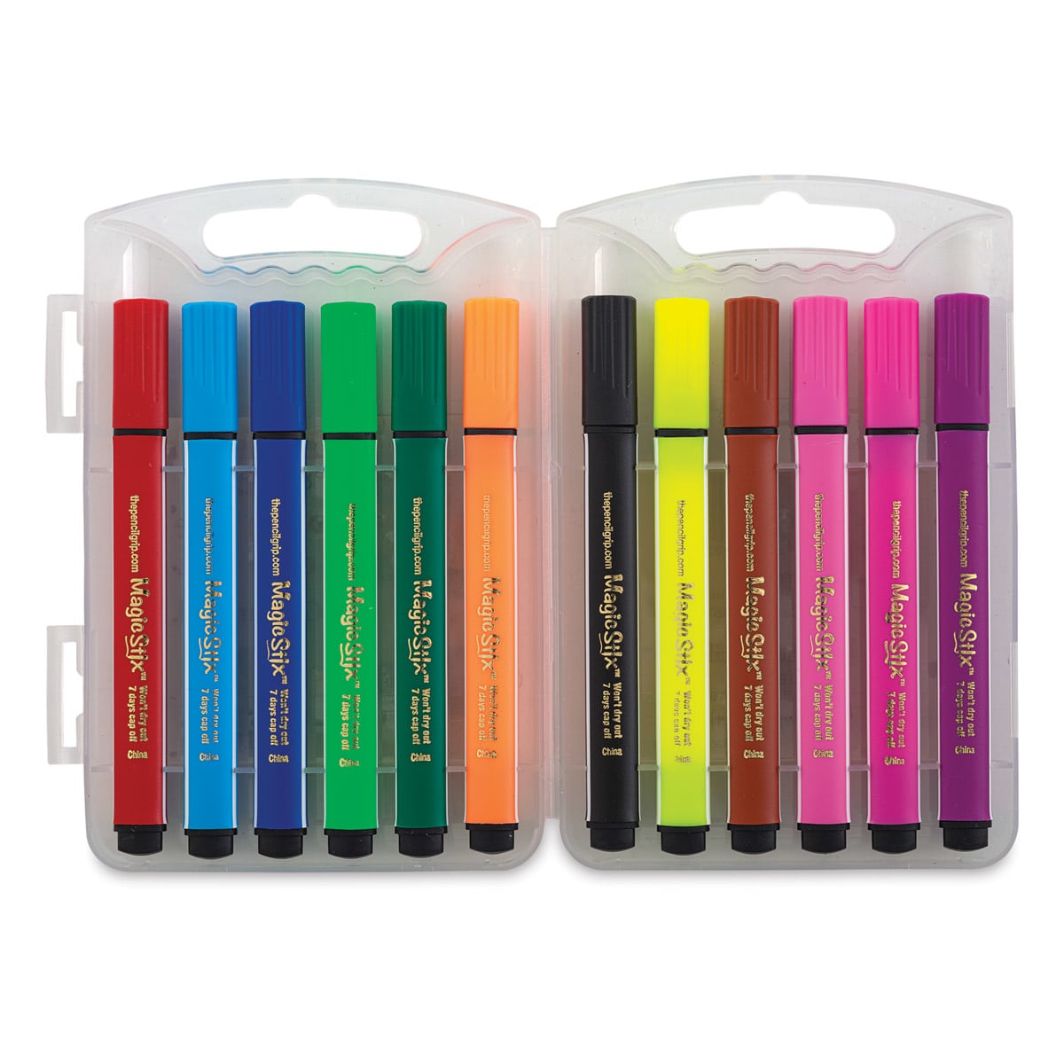 The Pencil Grip Magic Stix Washable Water-Based Markers, Assorted Colors, 12/Pack (TPG-395) | Quill
