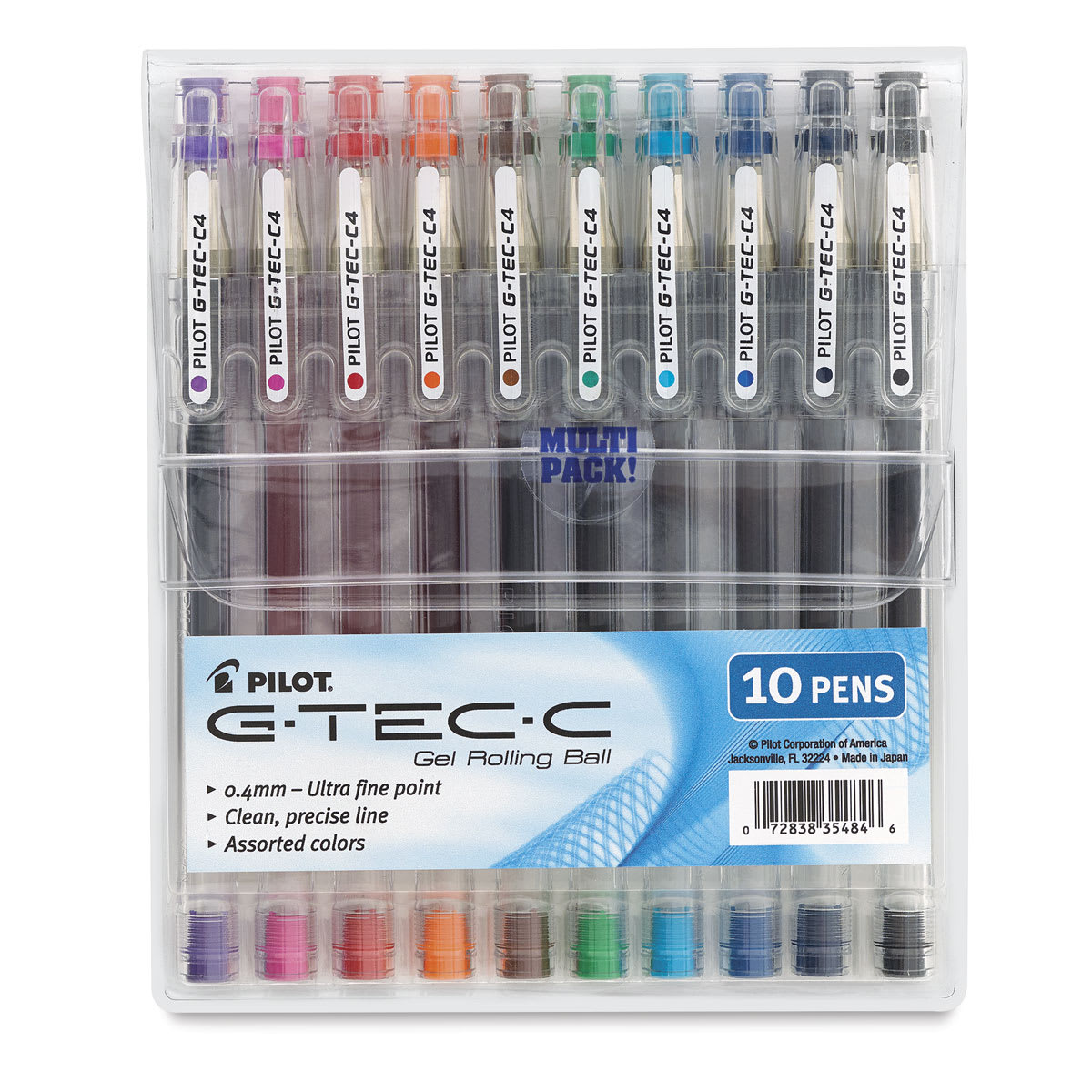 Pilot G-Tec-C Gel Pens, Ultra Fine Point, Assorted Ink, 10/Pack (35484) | Quill