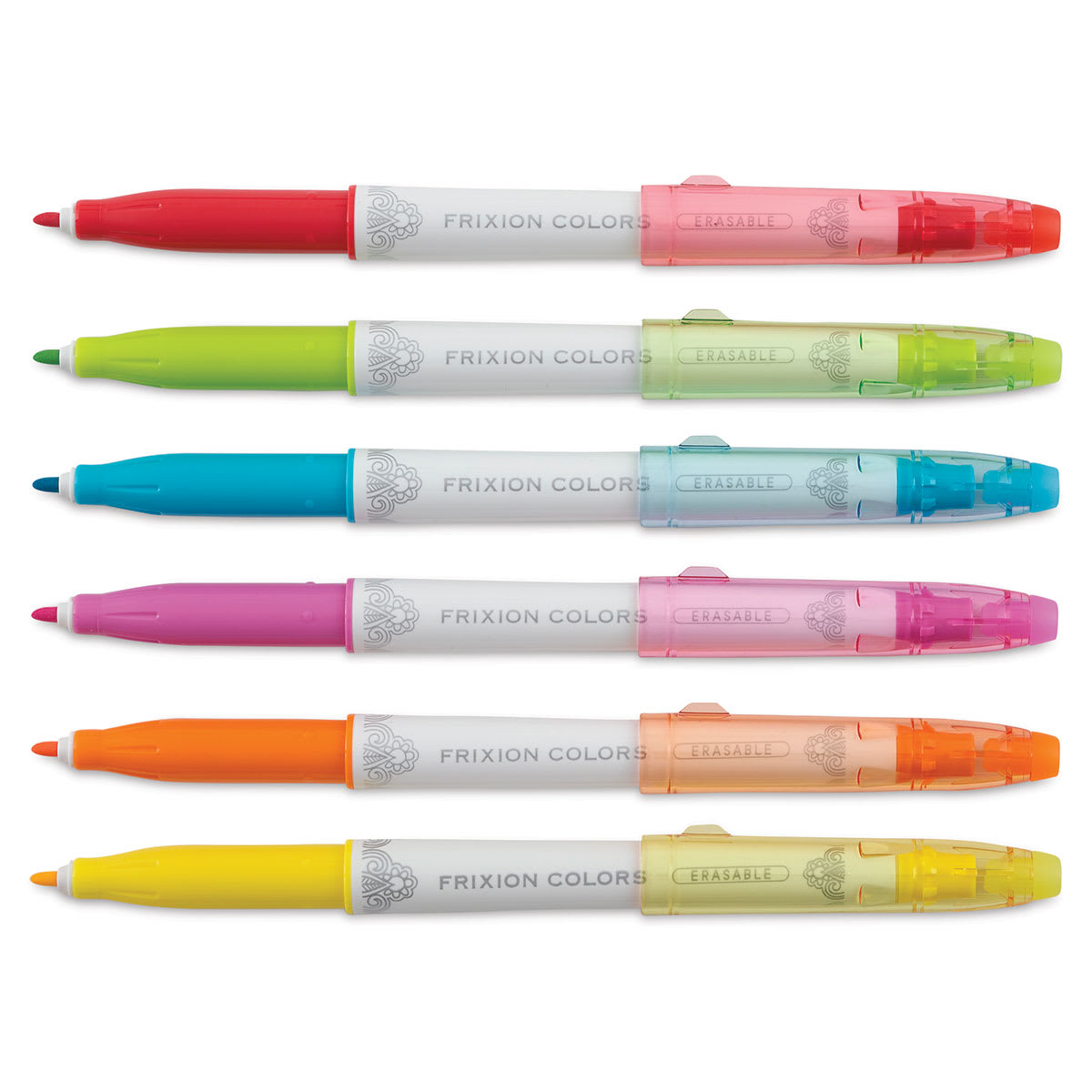 Pilot FriXion Colors Erasable Marker Pens, Bold Point, Assorted Ink, 6/Pack (44154)