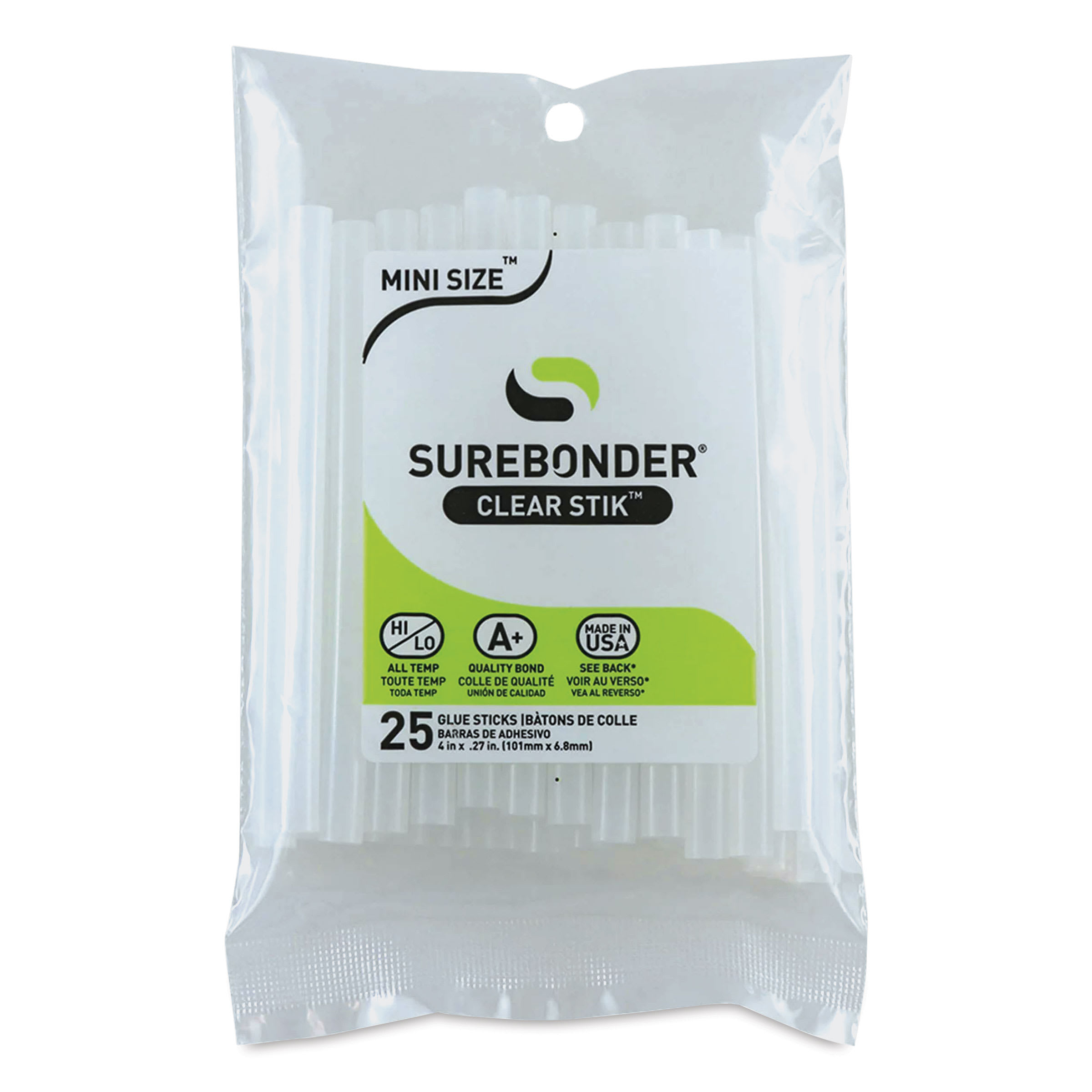 Glue Sticks for Mini-Trigger Guns - 5/16" x 4", Pkg of 25