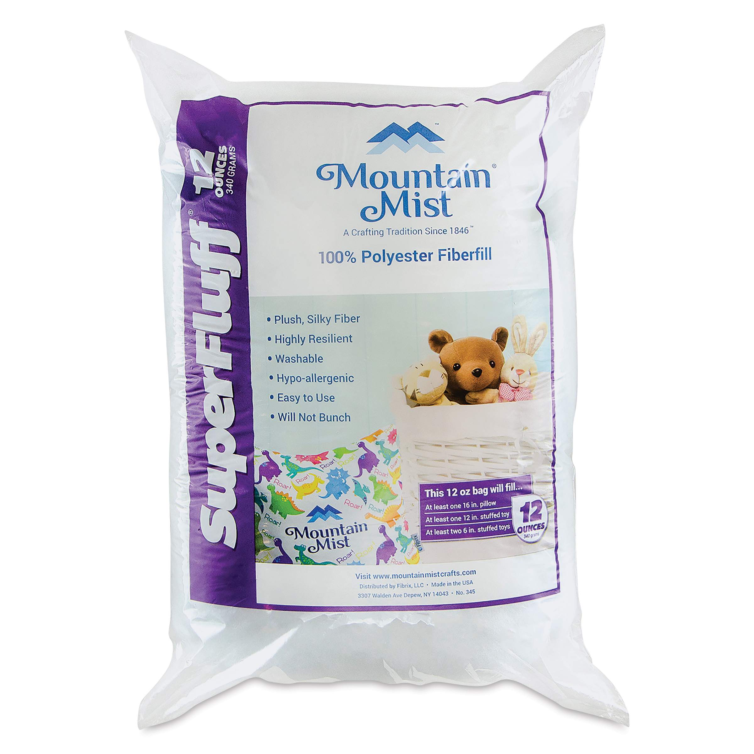 Mountain Mist SuperFluff Polyester Fiberfill - 12 oz Bag