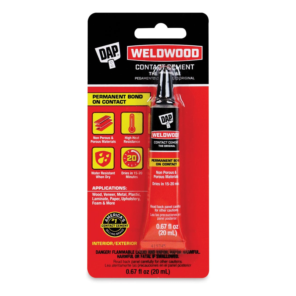 DAP Weldwood Original Contact Cement  67 oz Tube
