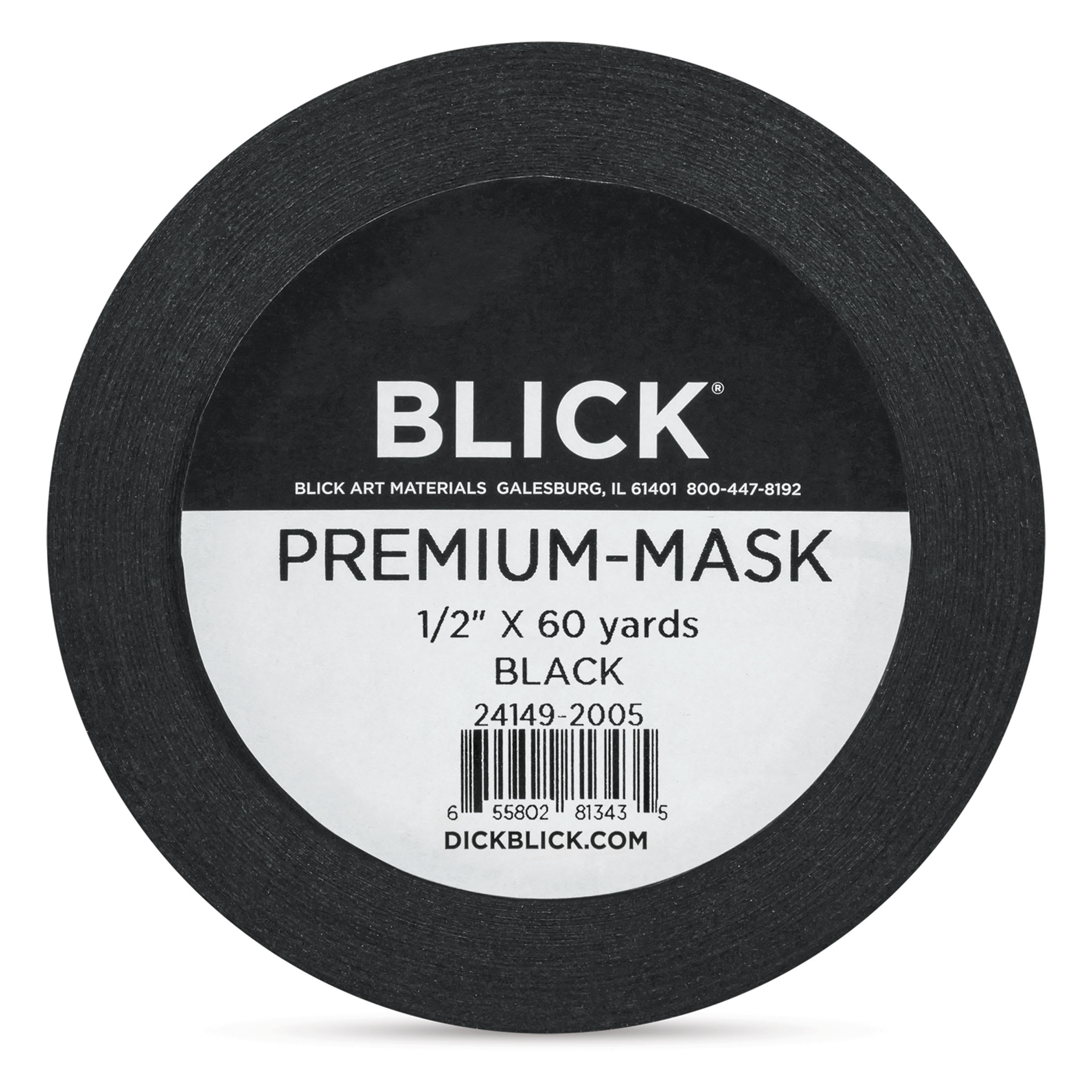 Blick Premium Masking Tape - Black, 1/2'' x 60 yds