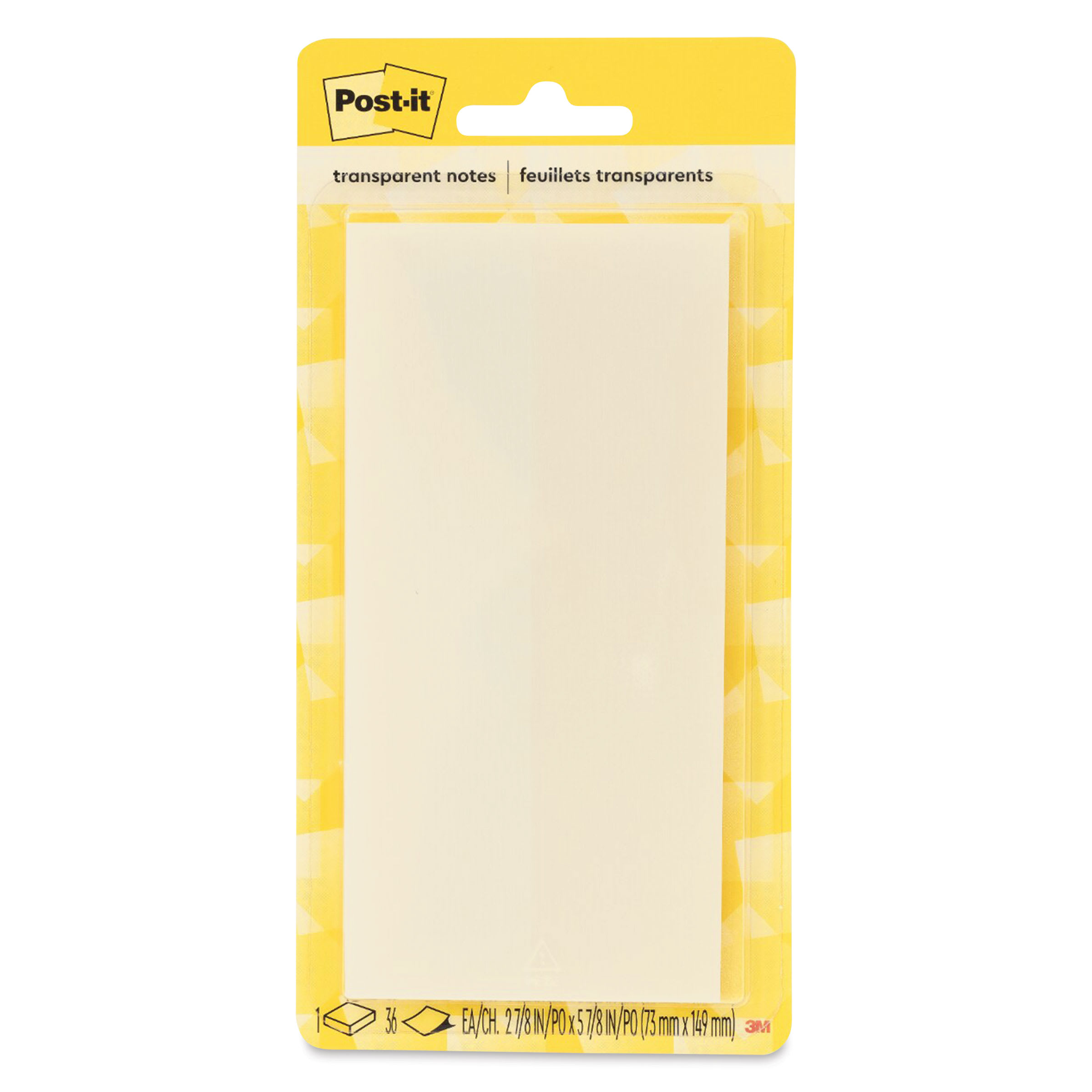 Post-it Transparent Notes, 2.9 x 5.9, 36 Sheets/Pad (636-TRSPT), Paper | Quill