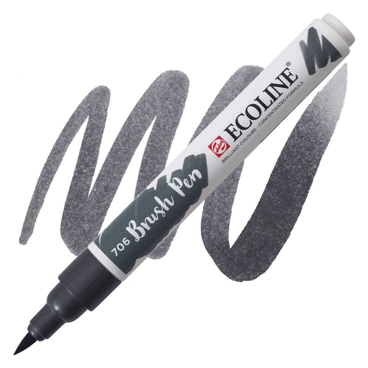 Royal Talens Ecoline Brush Marker - Deep Grey
