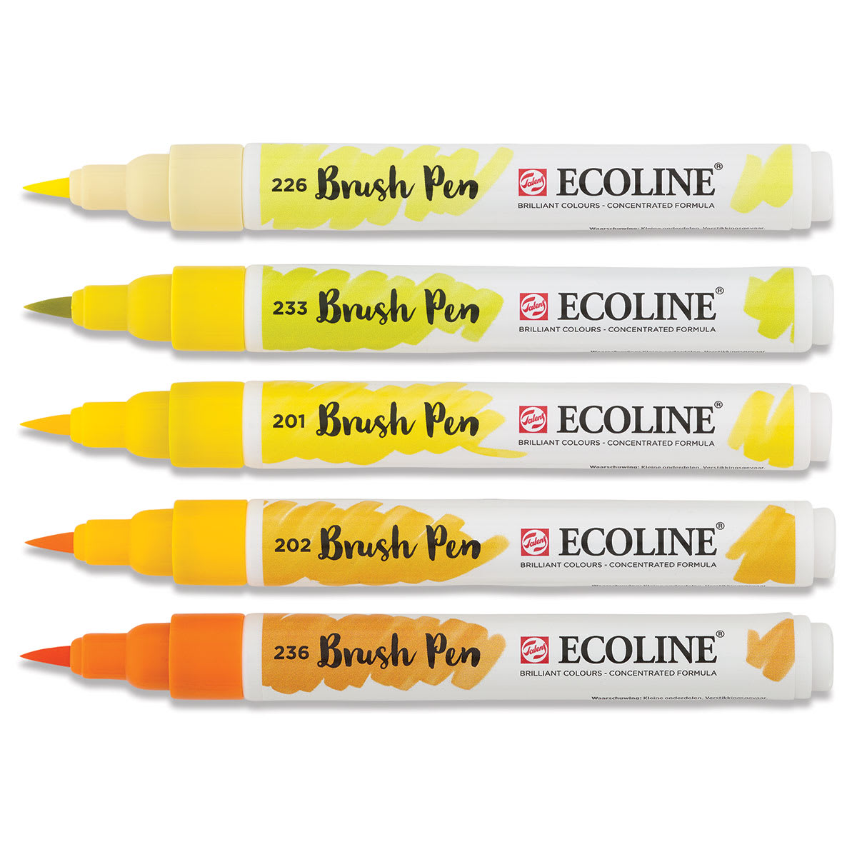 Royal Talens Ecoline Brush Marker Set - Set of 5, Yellow Hues
