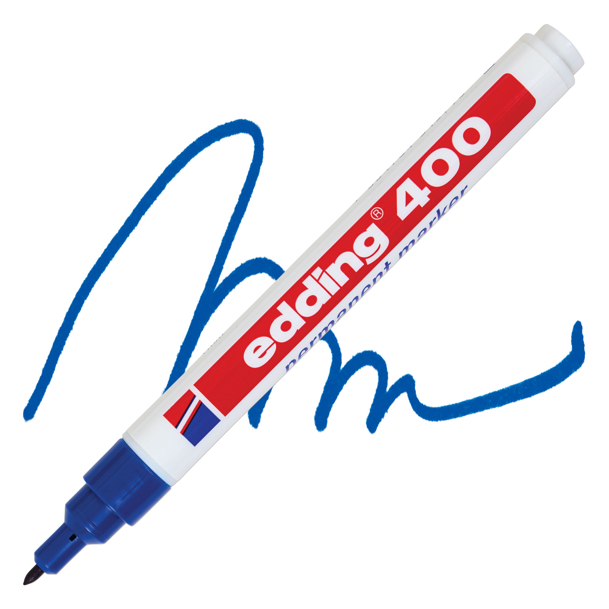 Edding Permanent Marker - Blue, 400 Series, Bullet Nib, 1 mm