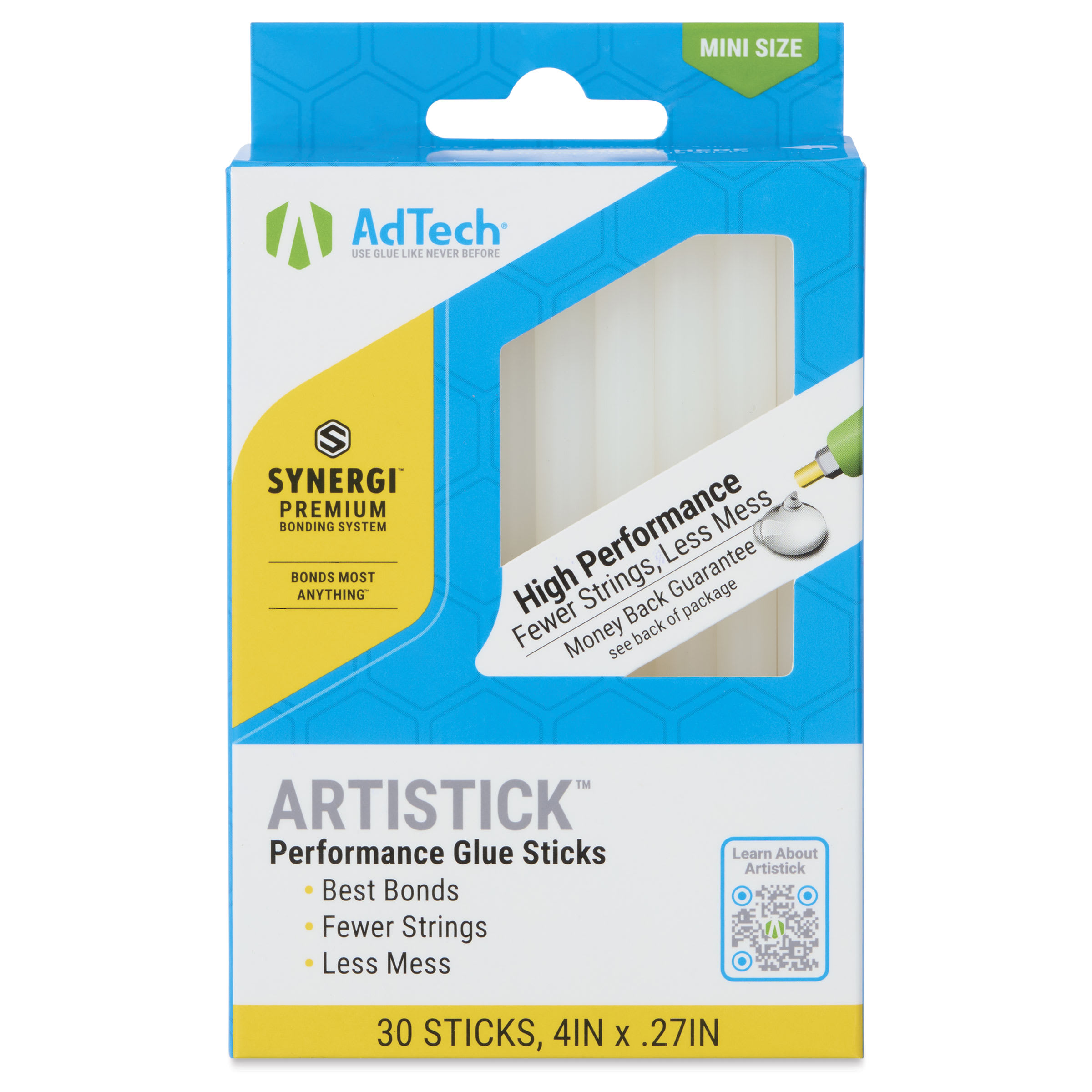 Ad Tech AdTech Stringless Mini Size Glue Sticks, 30 Sticks/Pack (W252-34ZIP30) | Quill