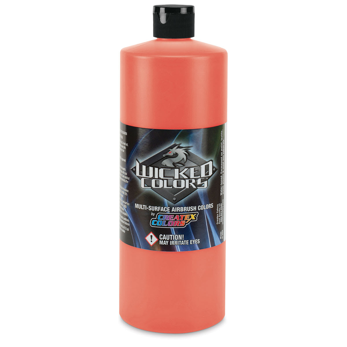 Createx Wicked Colors Airbrush Color - 32 oz, Fluorescent Orange