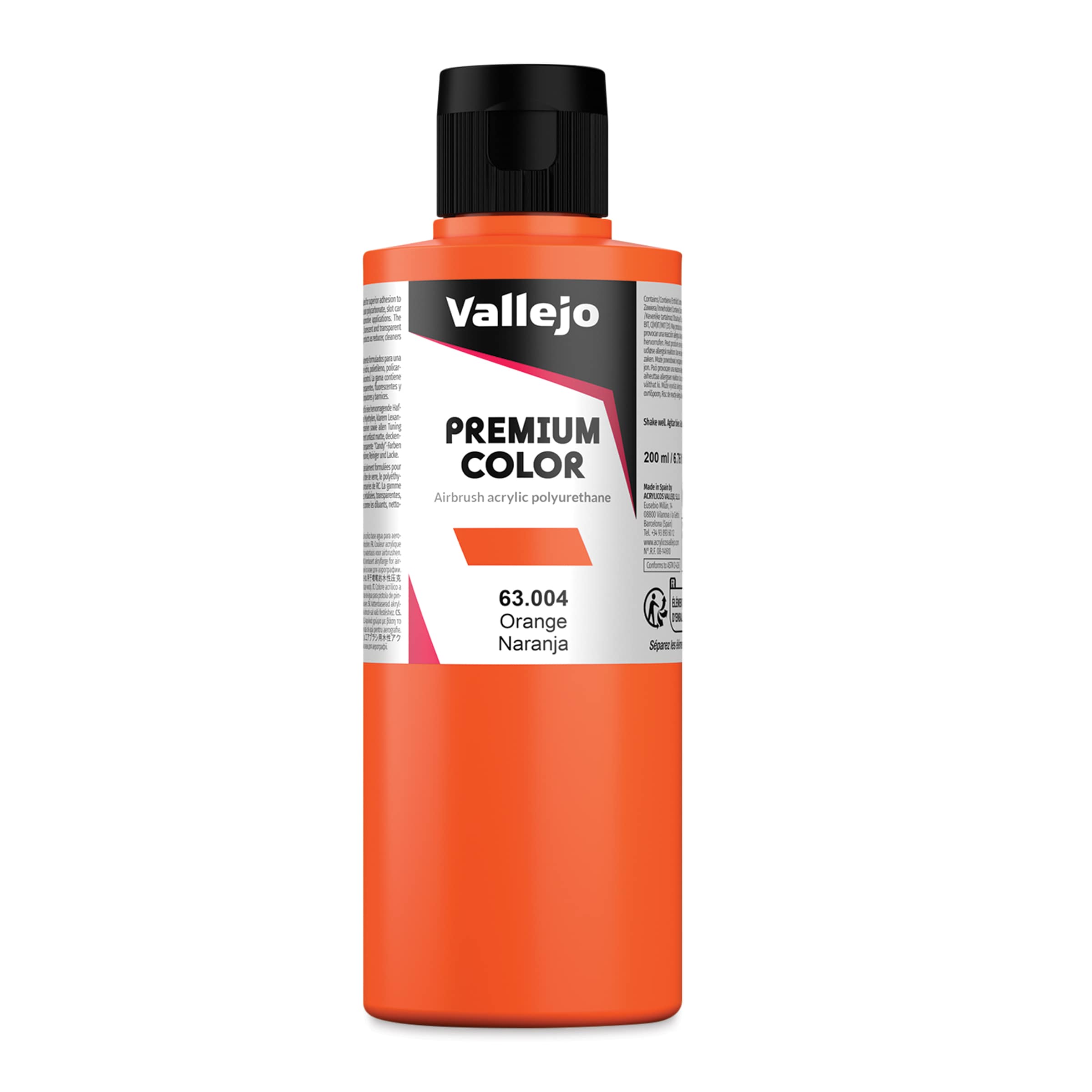 VLJ63004 200 ml Orange Opaque Color Acrylic Paint