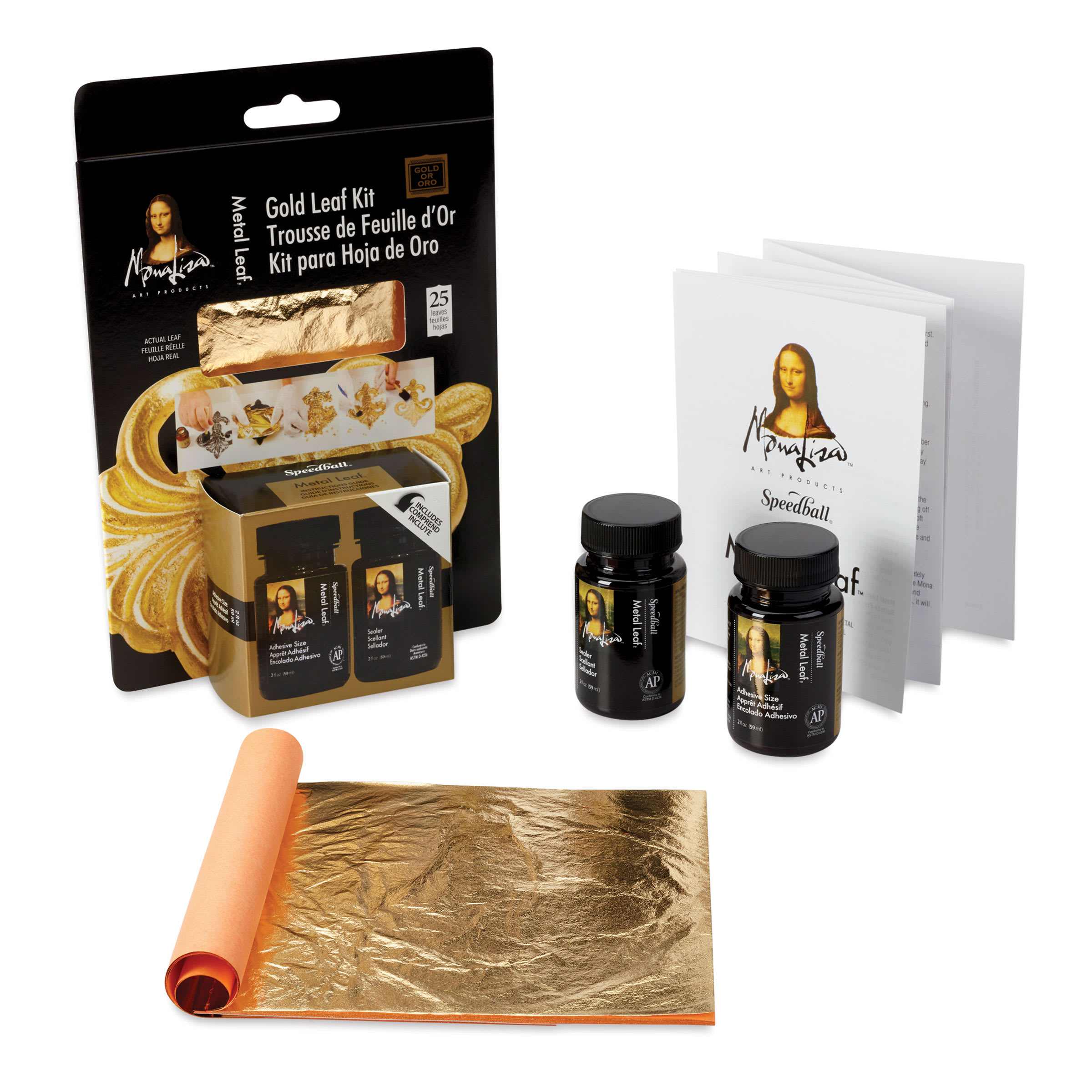 Mona Lisa Composition Gold Leaf Kit