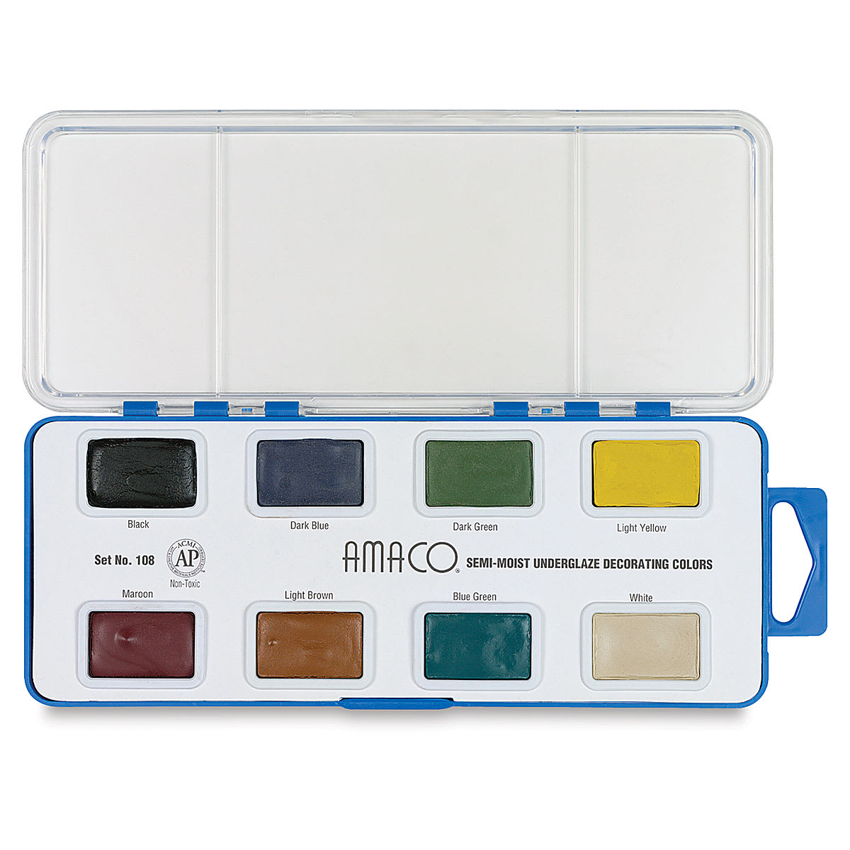 Non-Toxic Semi-Moist Underglaze Set - A Pan- 1.5 Oz. - Set 8
