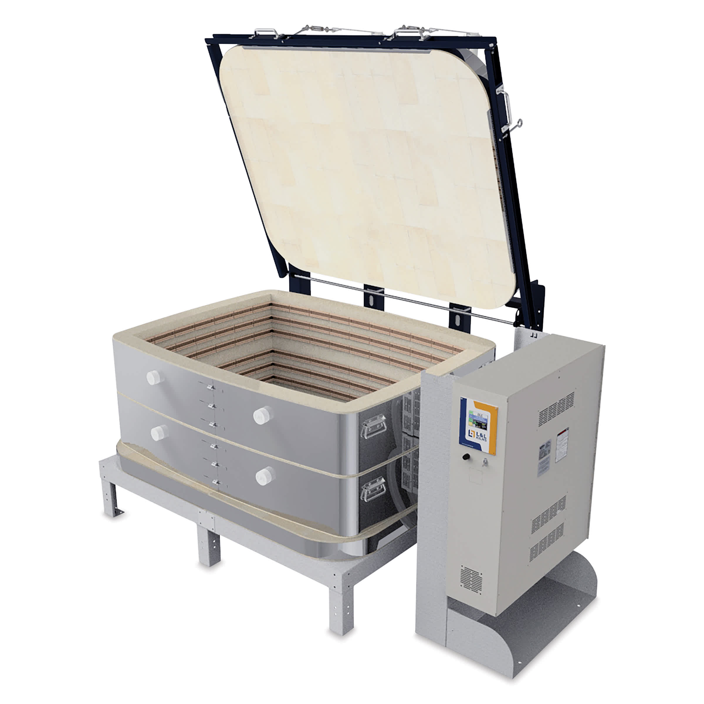 L&L Davinci Rectangular Kiln - TB3418-D, Cone 10, 240V-3P, 71.9A, 18" H x 43-1/2" W x 30-1/2" D