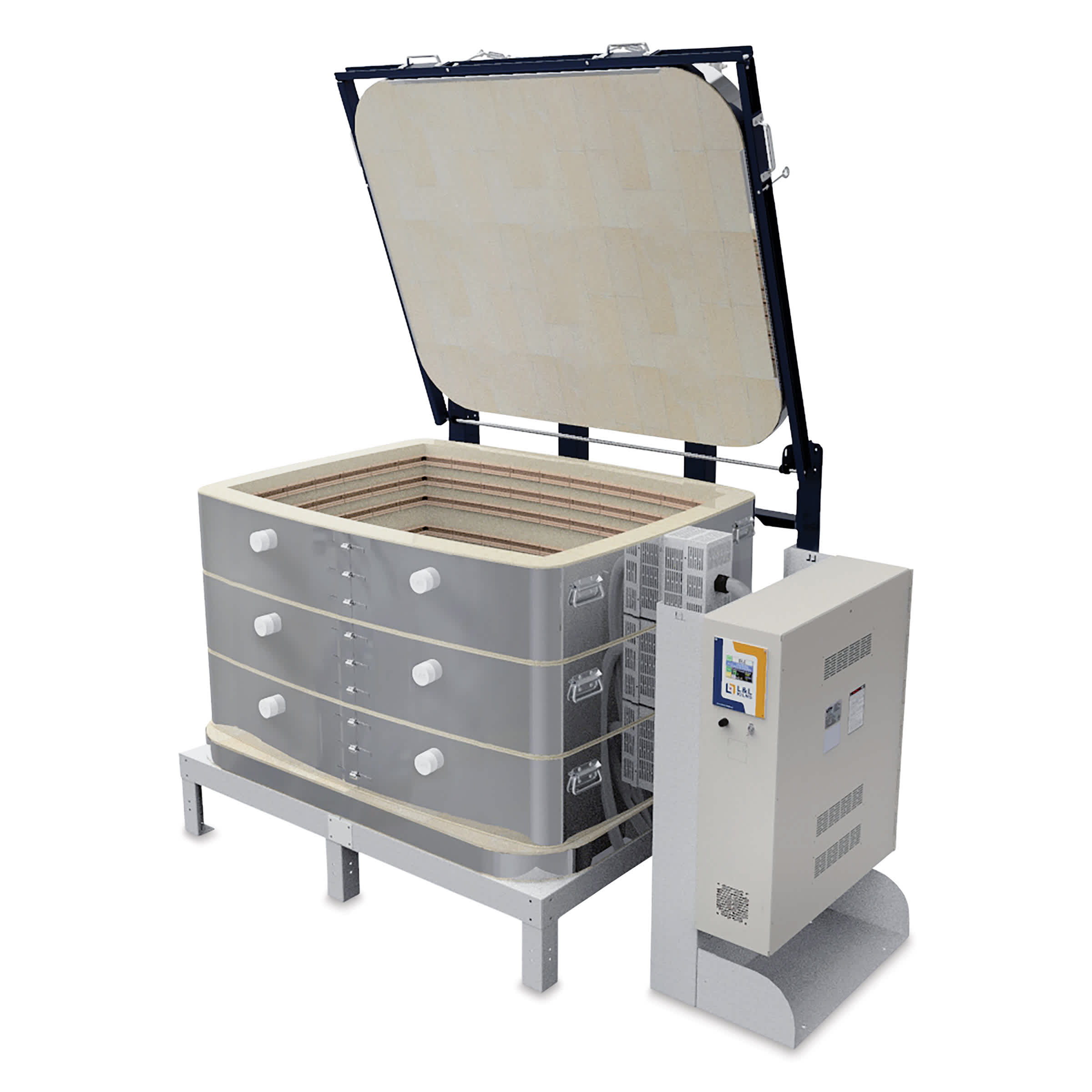 L&L Davinci Rectangular Kiln - T3427-D, Cone 10, 208V-1P, 119.9A, 27" H x 43-1/2" W x 30-1/2" D