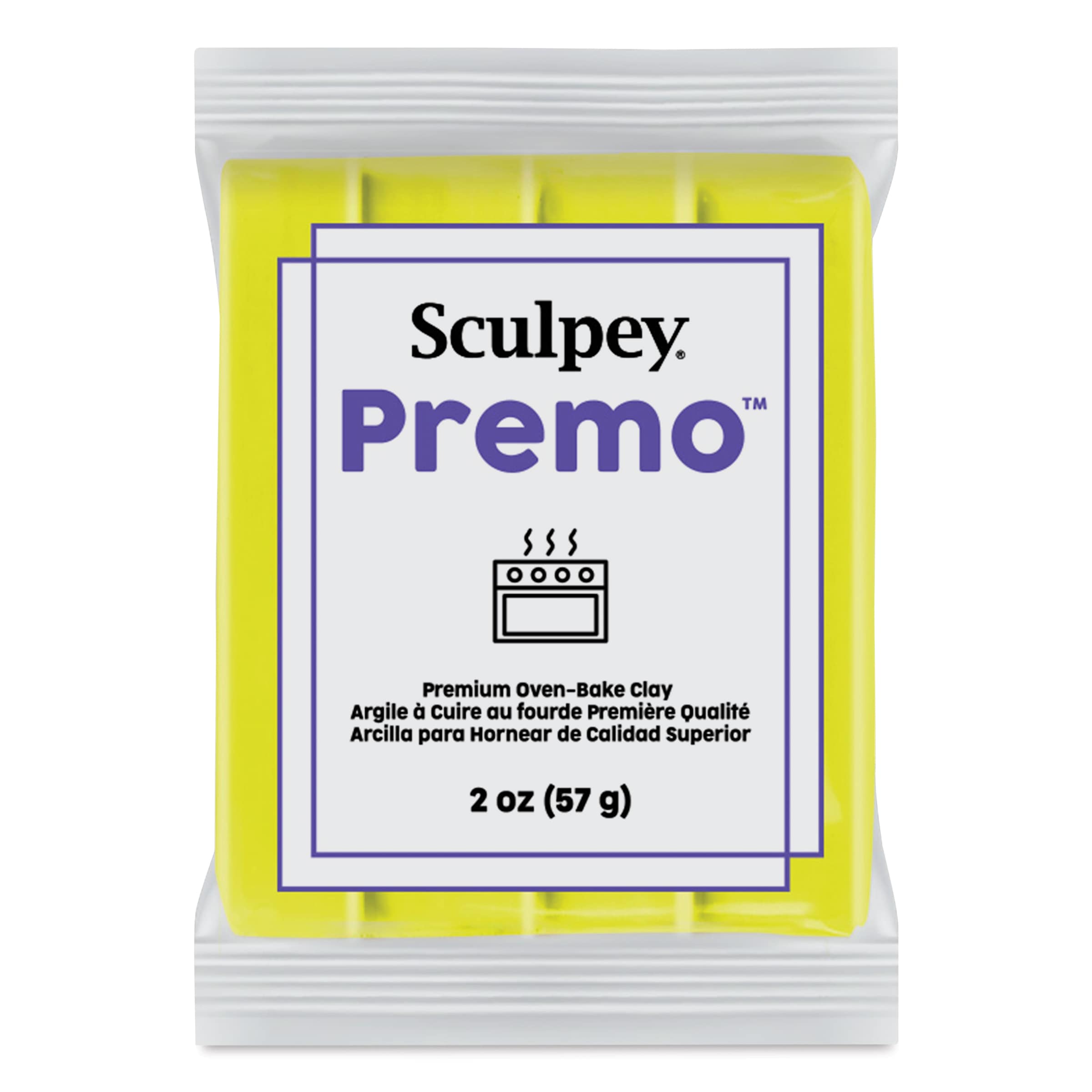Sculpey Premo - 2 oz, Fluorescent Yellow