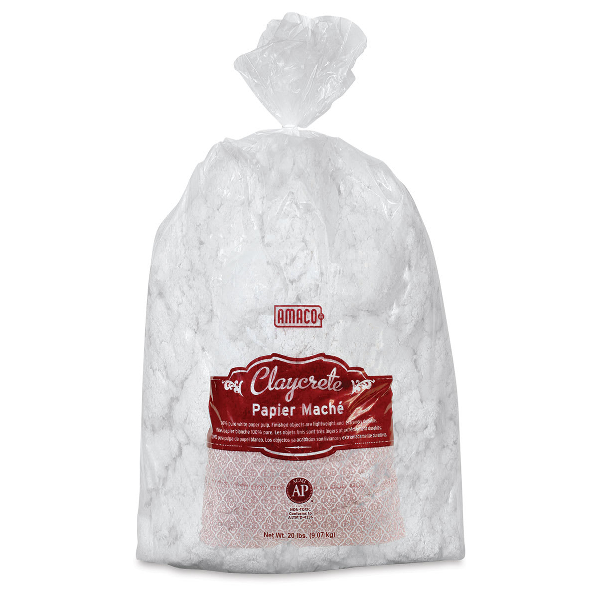 Claycrete Non-Toxic Instant Papier-Mache, 20 Lbs.