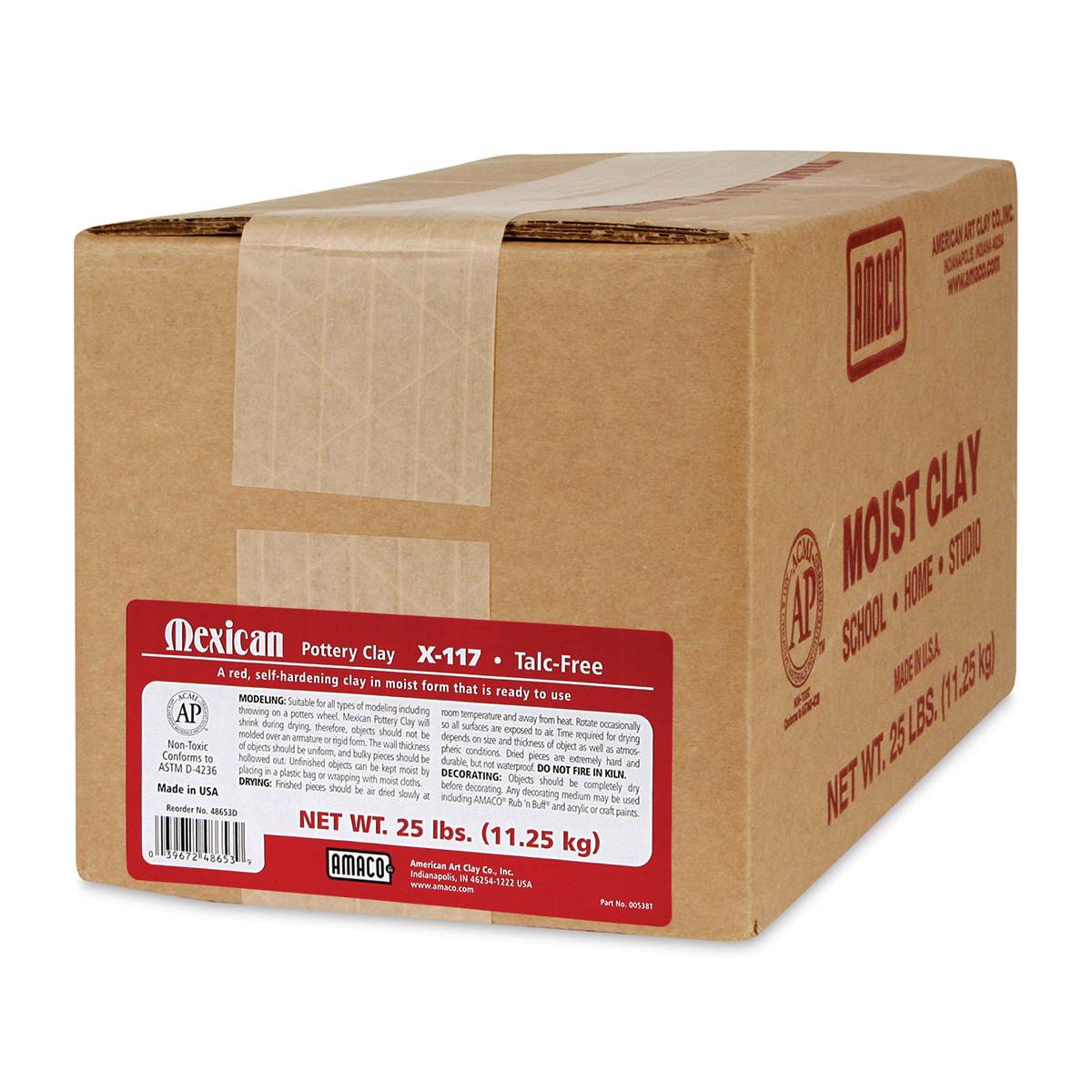 6 Pack: AMACO® 25lb. Mexican Pottery™ Self-Hardening Clay | 25 lb