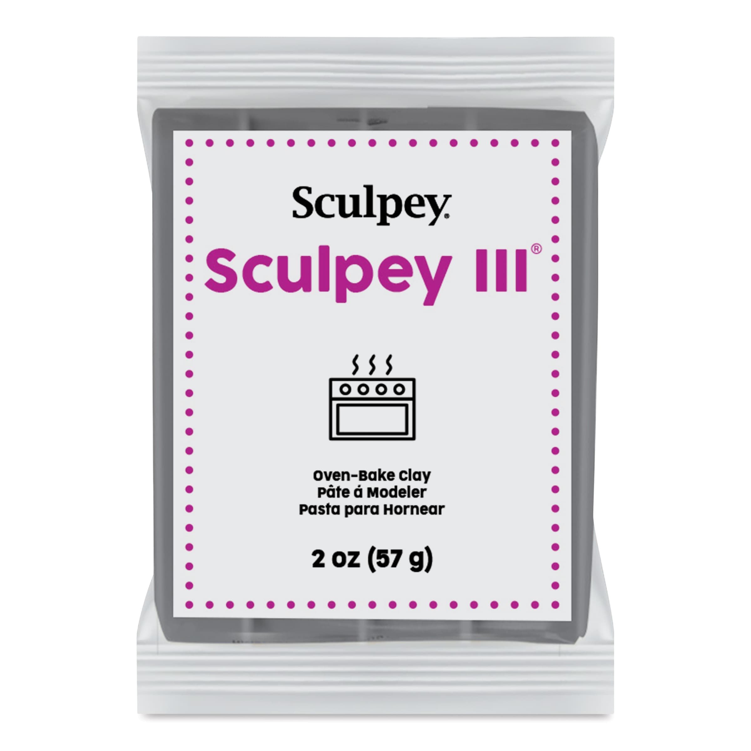 2 oz Sculpey III® Oven-Bake Clay in Elephant Gray