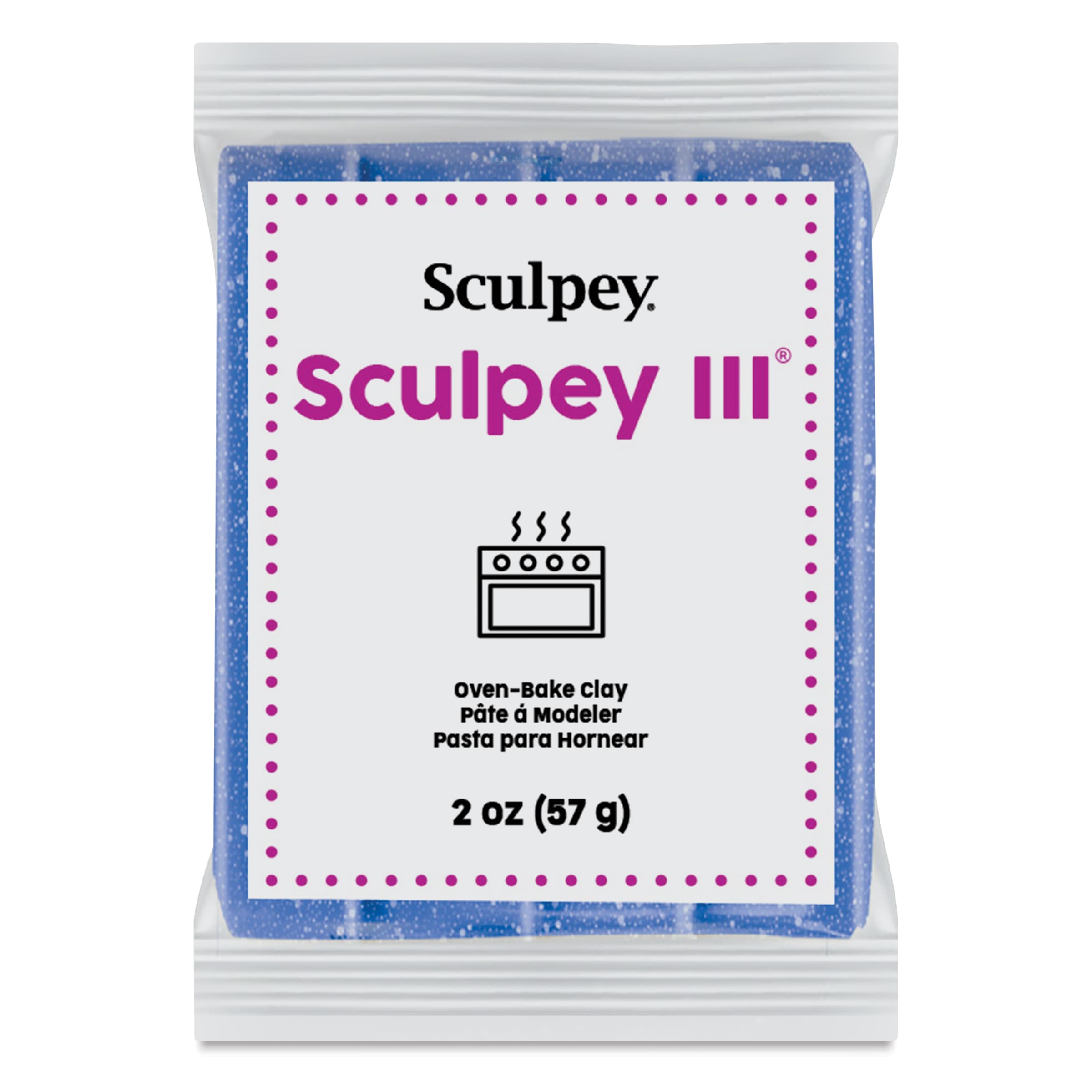 Sculpey III - Blue Glitter, 2 oz