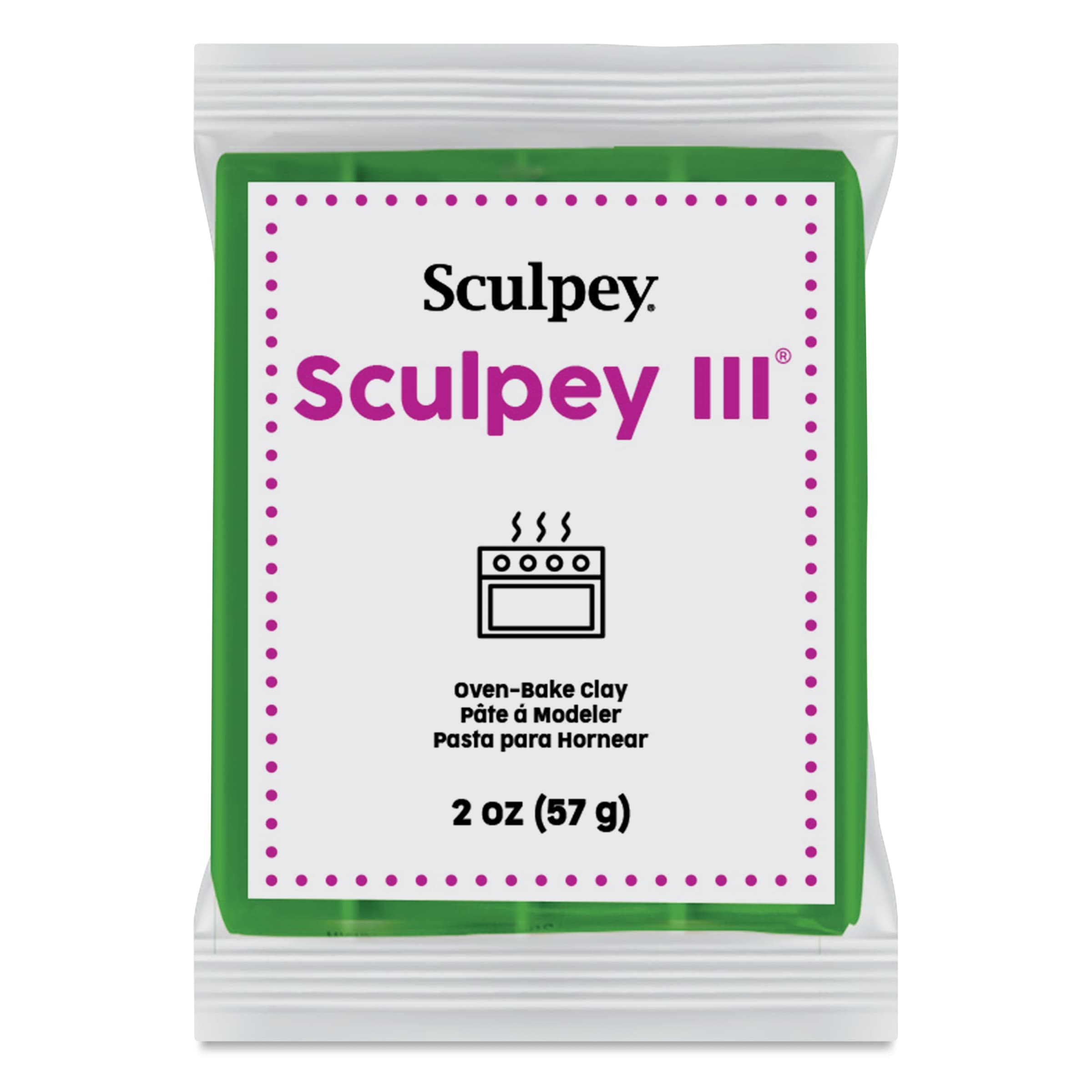 2 oz Sculpey III® Oven-Bake Clay in Leaf Green