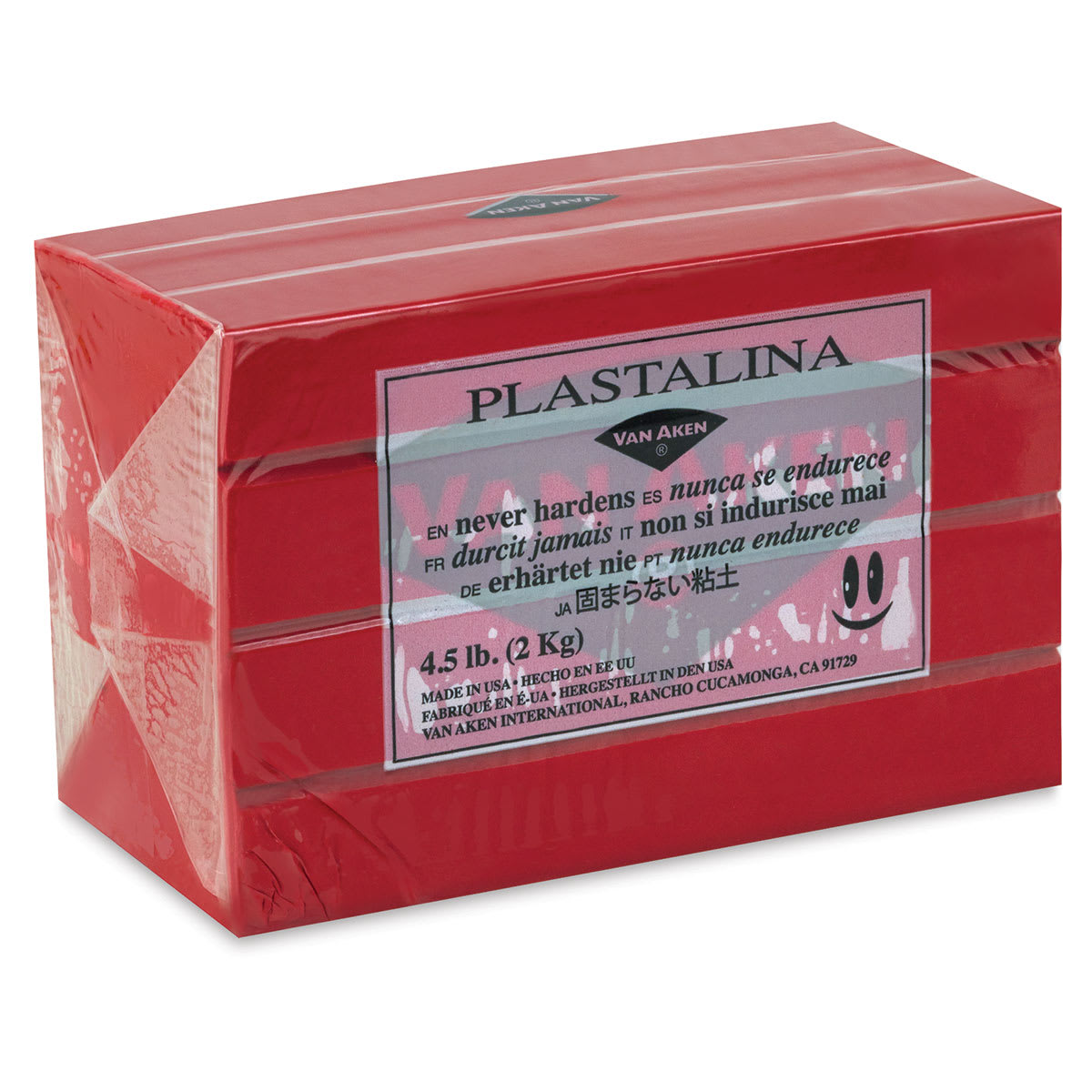 Van Aken Plastalina Modeling Clay - 4.5 lb, Red