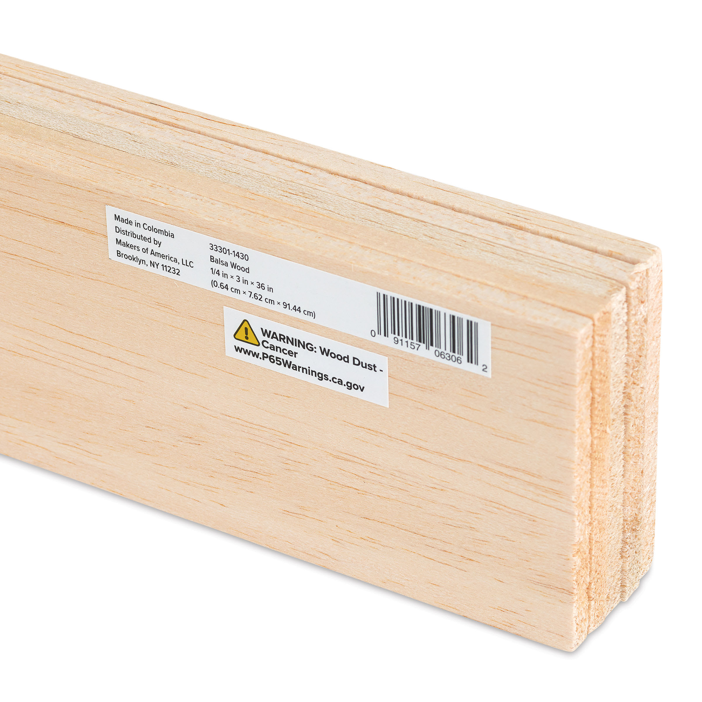 Midwest Products Balsa Wood Sheets - 5 Pieces, 1/4" x 3" x 36"