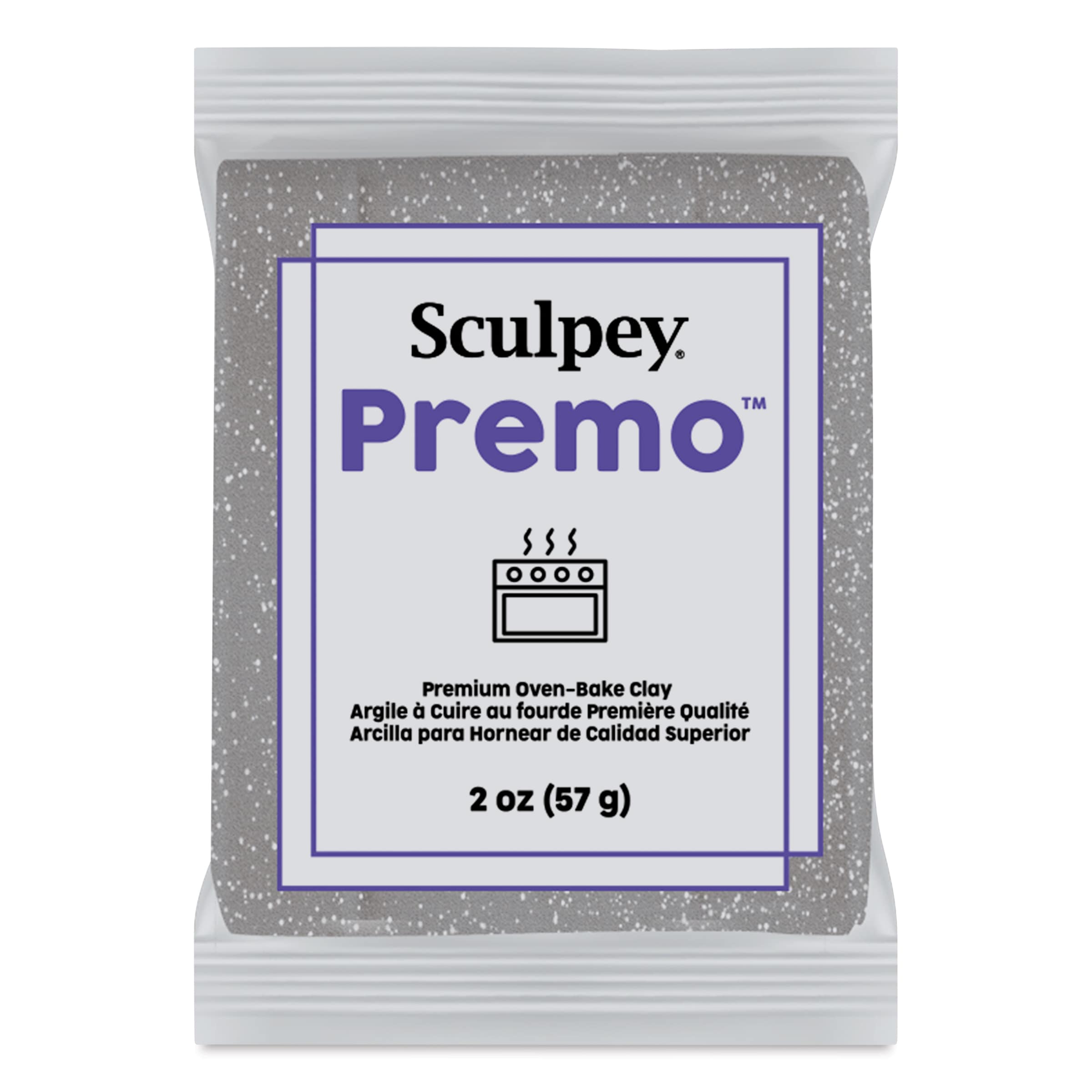 Premo Sculpey® Accents™ Oven Bake Clay in White Gold Glitter | 2 oz