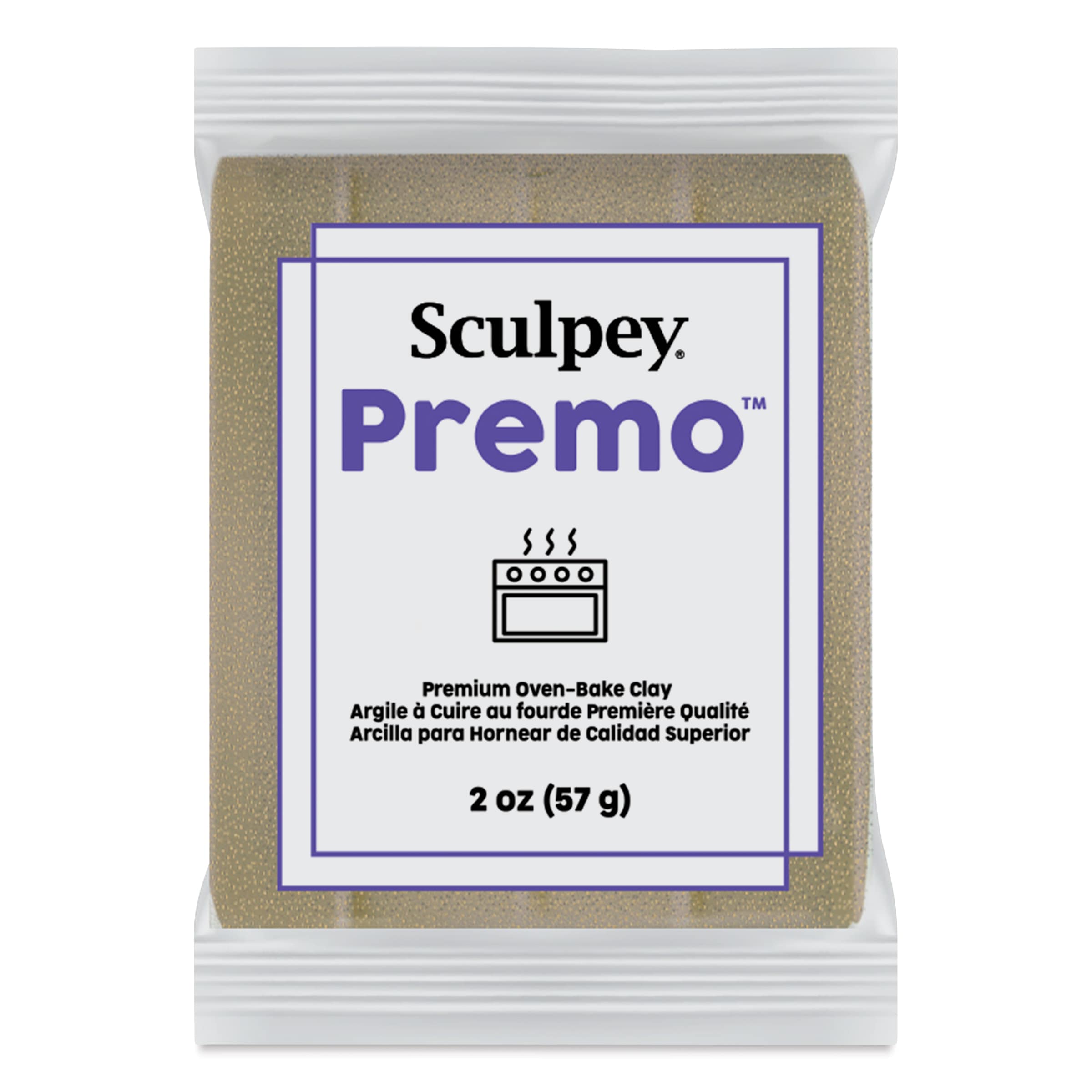 Premo Sculpey® Accents™ Oven Bake Clay in Yellow Gold Glitter | 2 oz