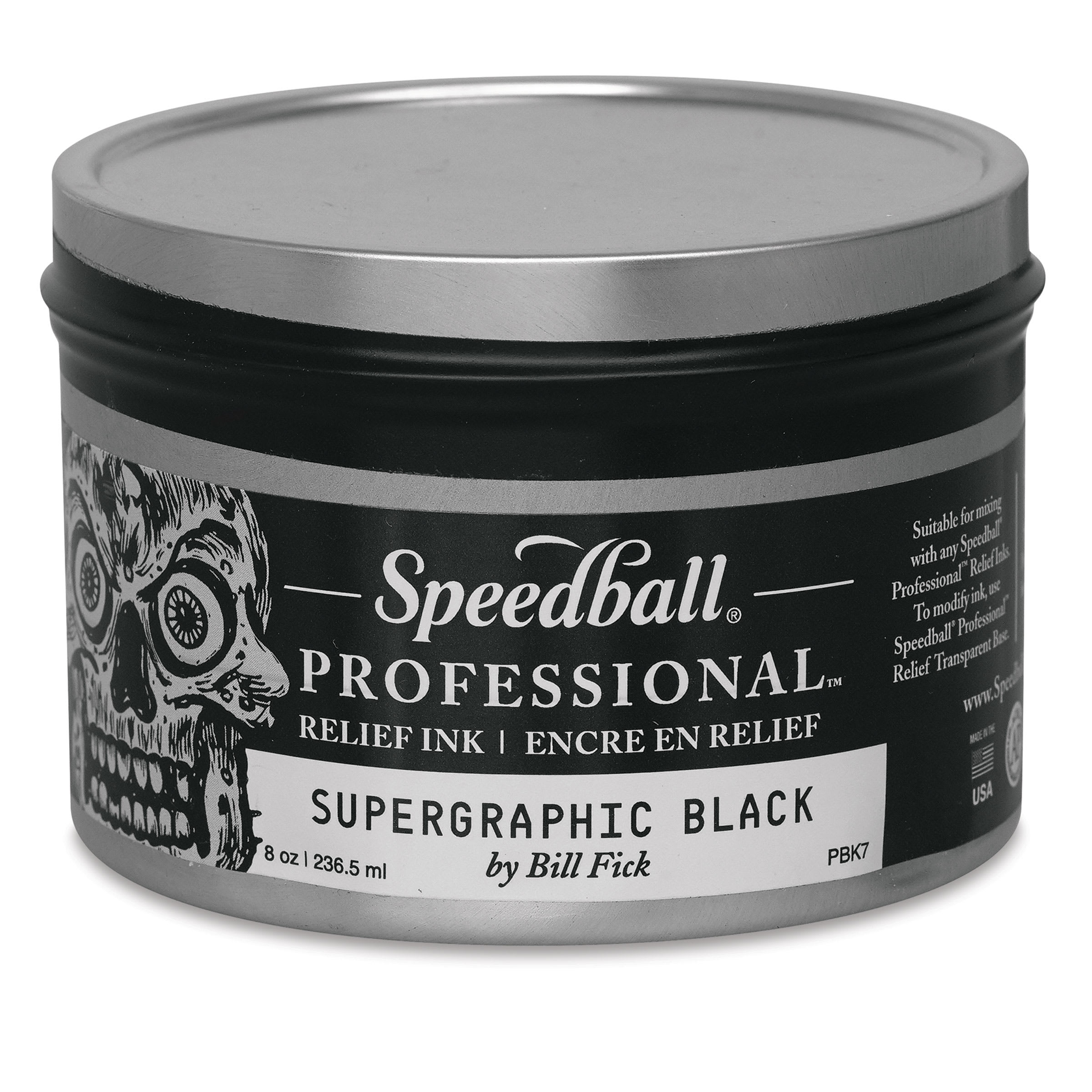 Speedball Professional Relief Ink - Supergraphic Black, 8 oz