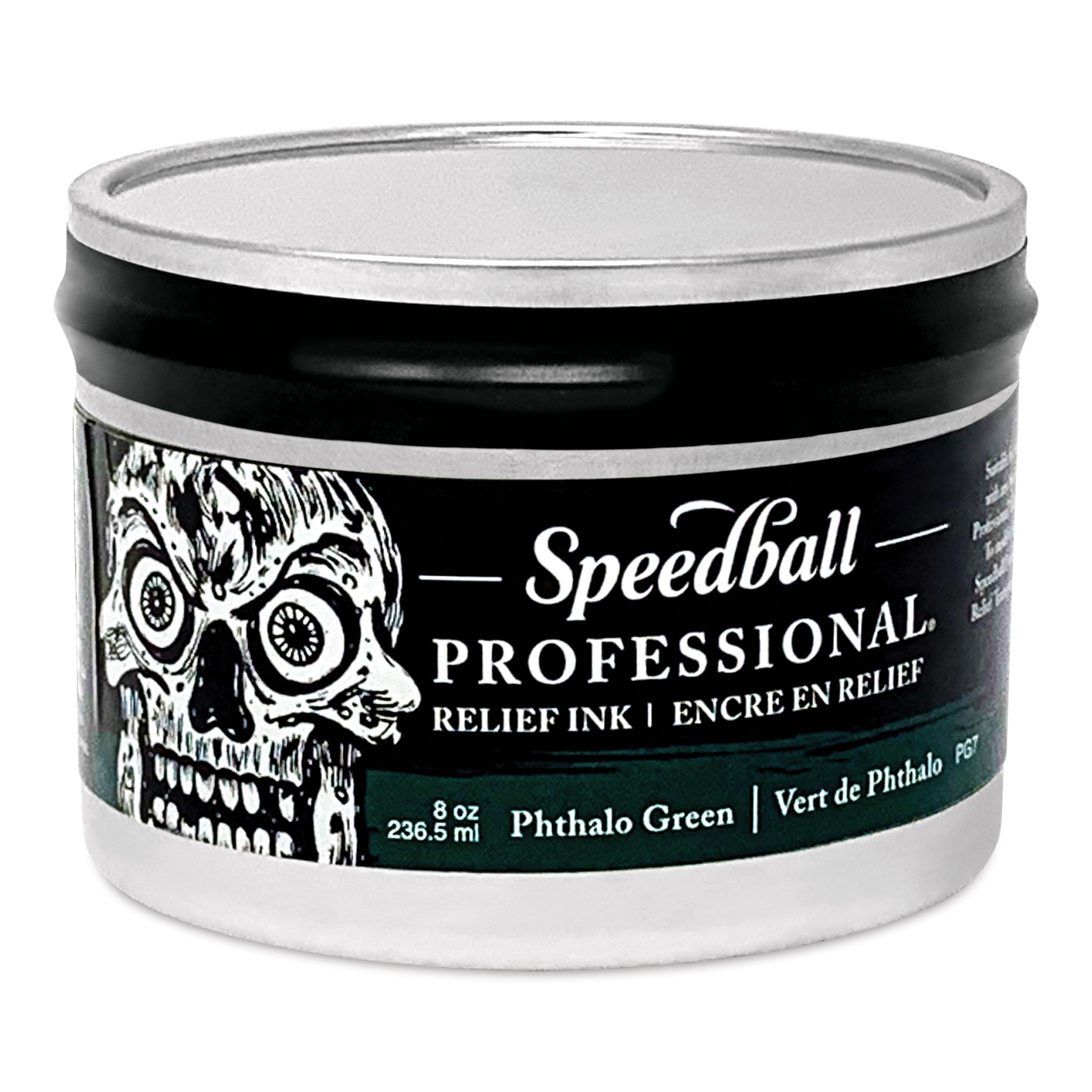 Art Products 1589475 Professional Relief Ink, Phthalo Green - 8 oz
