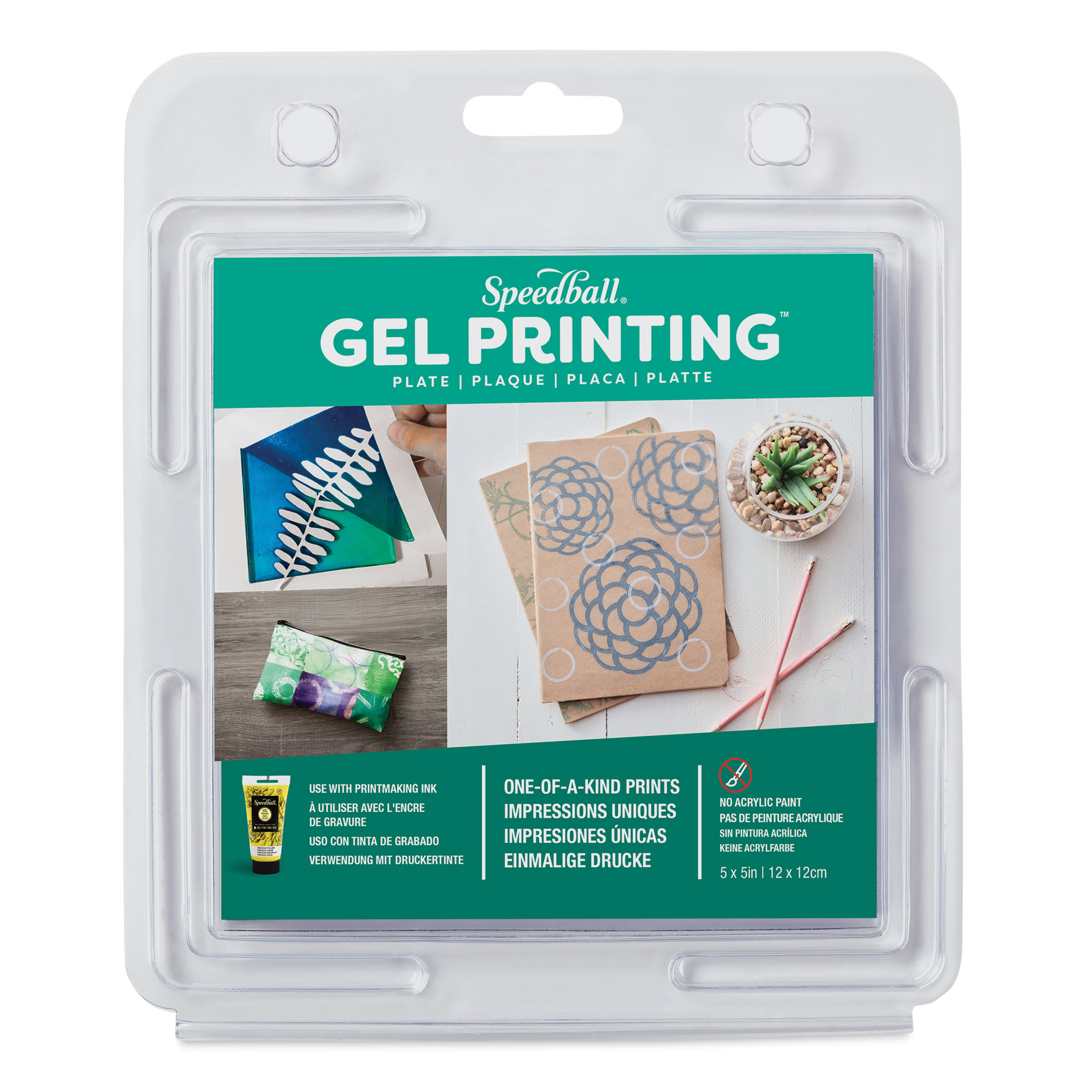 Speedball Gel Printing Plate - 5" x 5", Single Plate