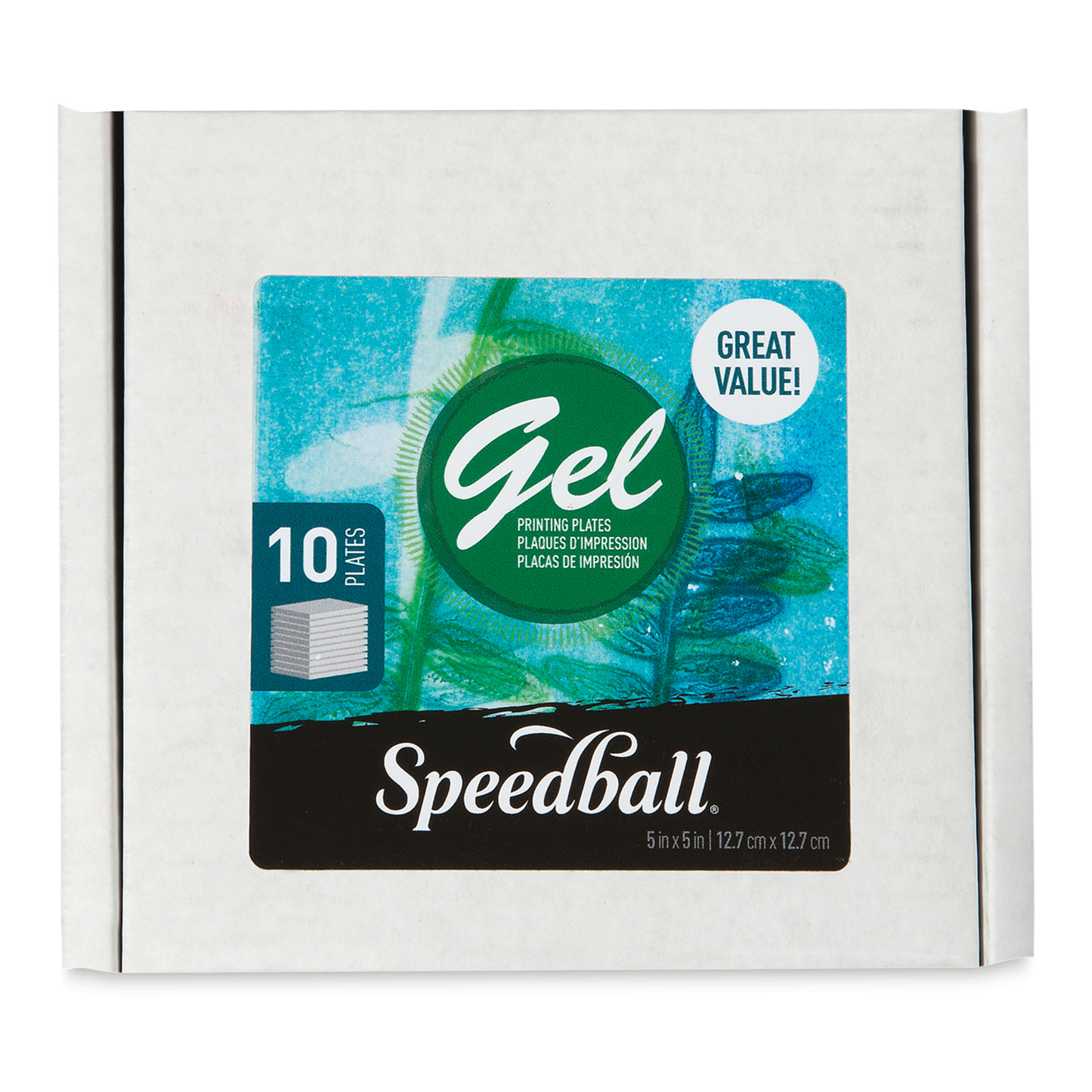 Speedball Gel Printing Plate - 5" x 5", Pkg of 10