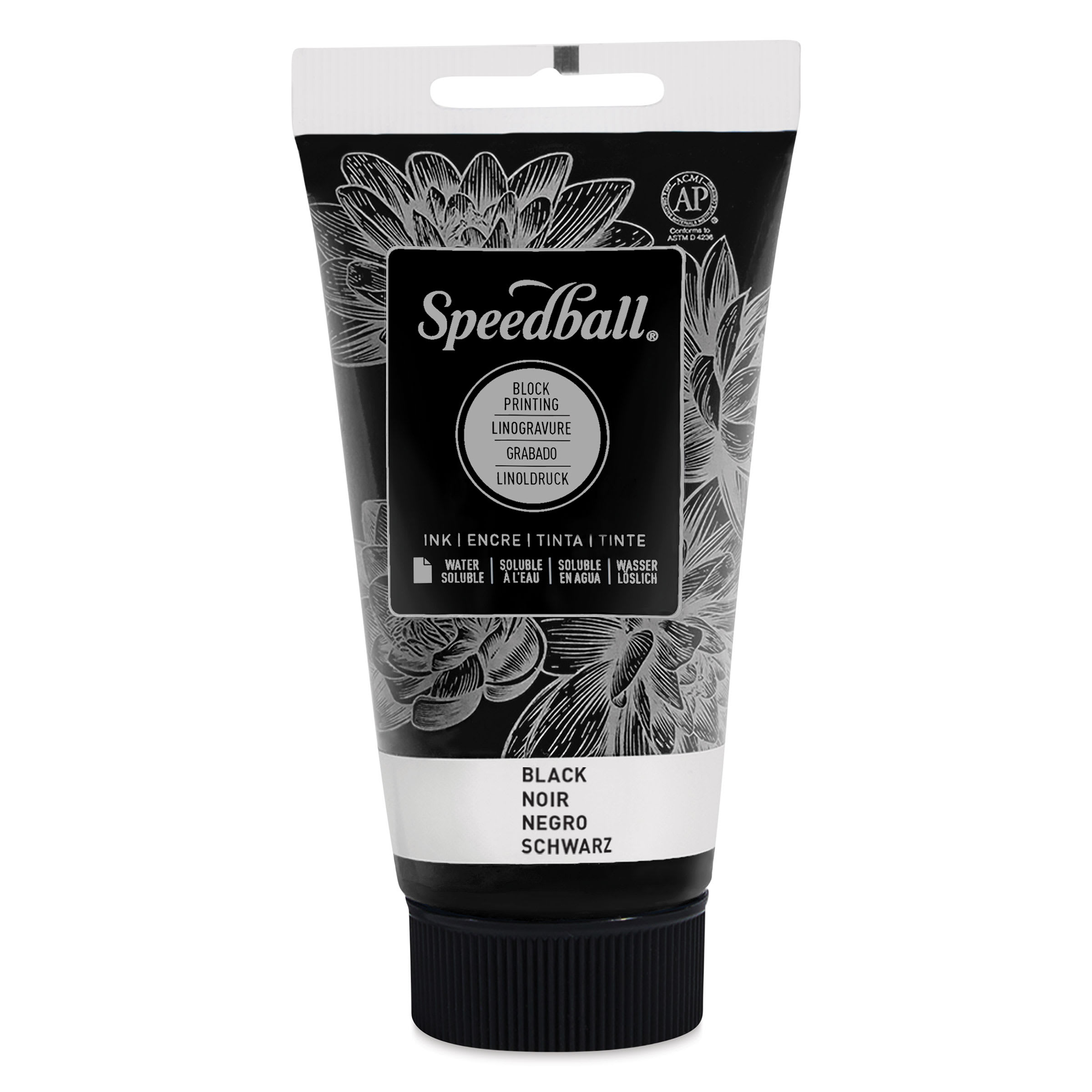 Speedball Water-Soluble Block Printing Ink - Black, 2.5 oz