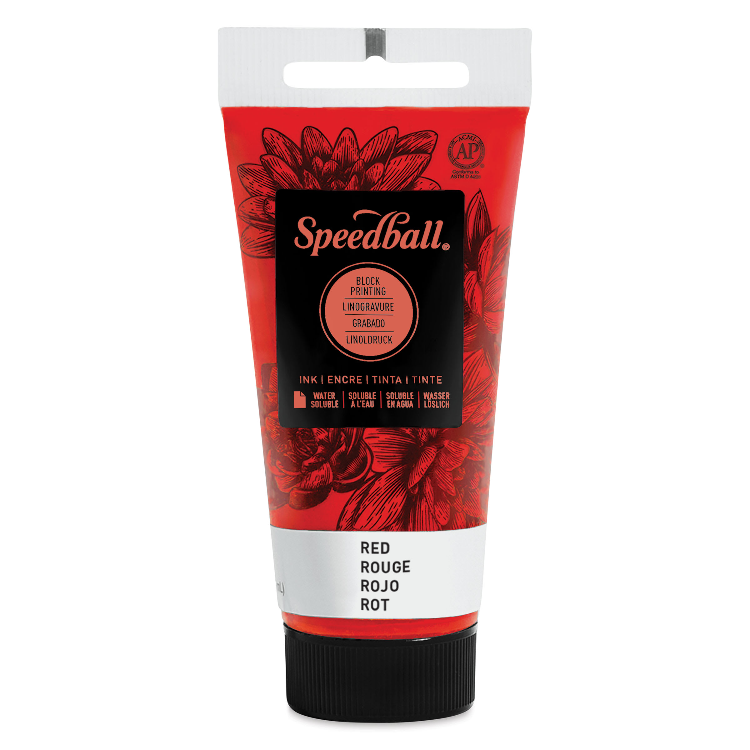 Speedball Water-Soluble Block Printing Ink - Red, 1.25 oz