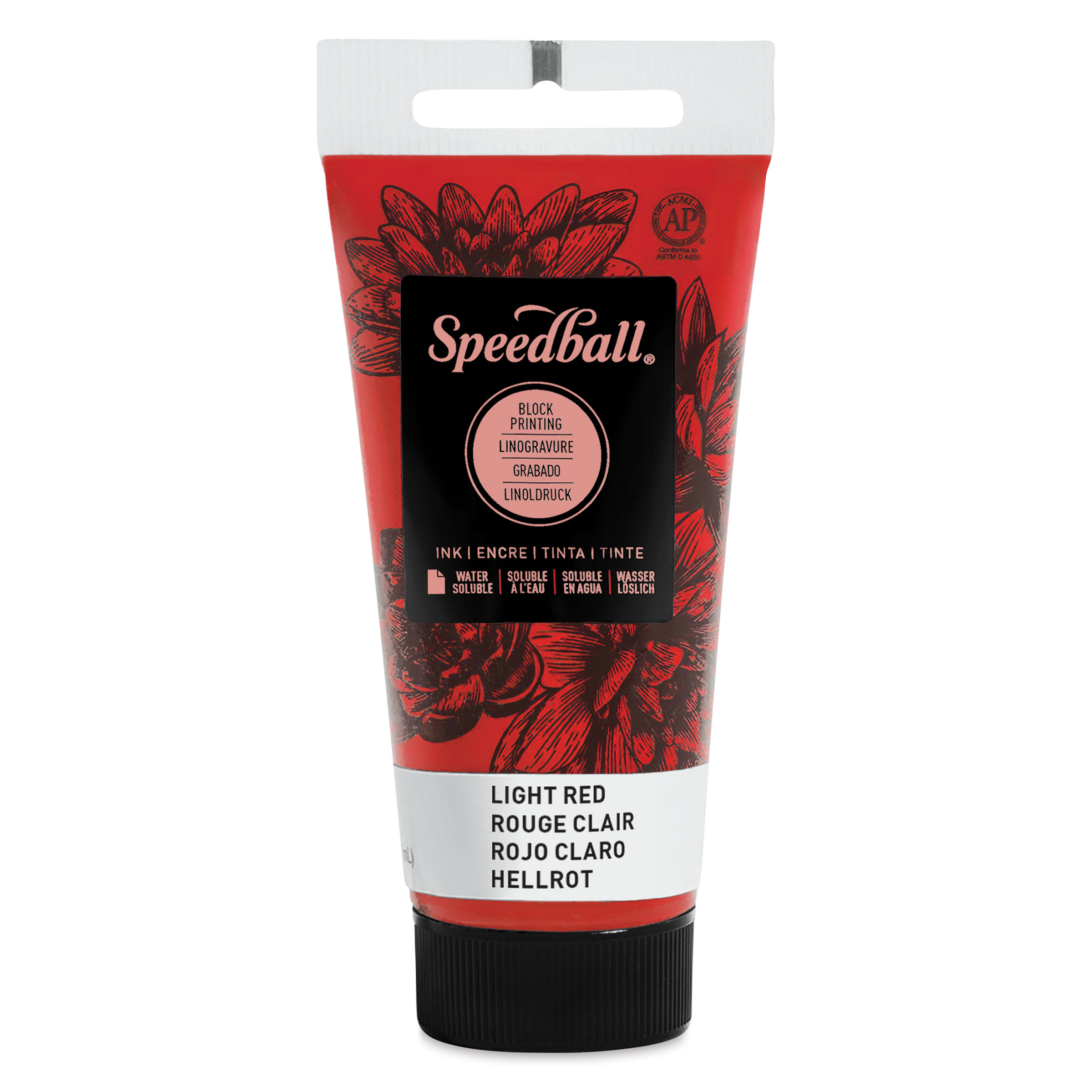 Speedball Water-Soluble Block Printing Ink - Light Red, 1.25 oz