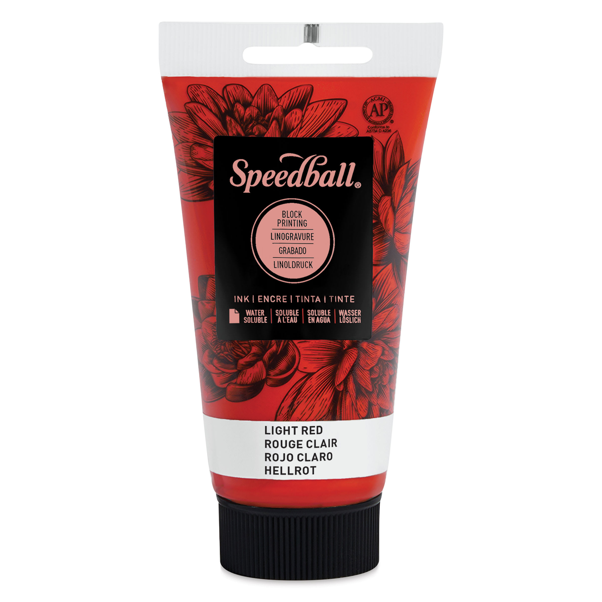 Speedball Water-Soluble Block Printing Ink - Light Red, 2.5 oz