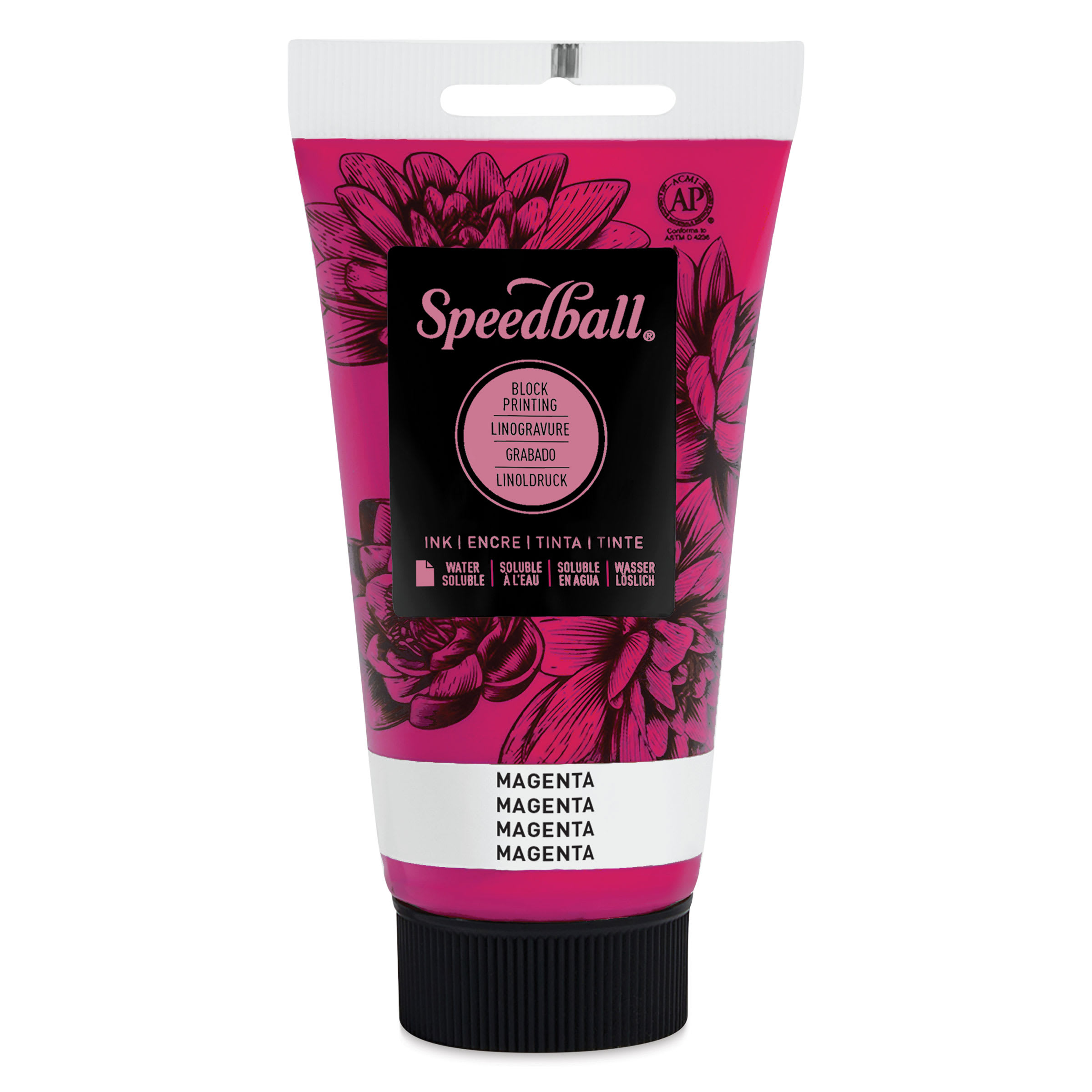 Speedball Water-Soluble Block Printing Ink - Magenta, 2.5 oz