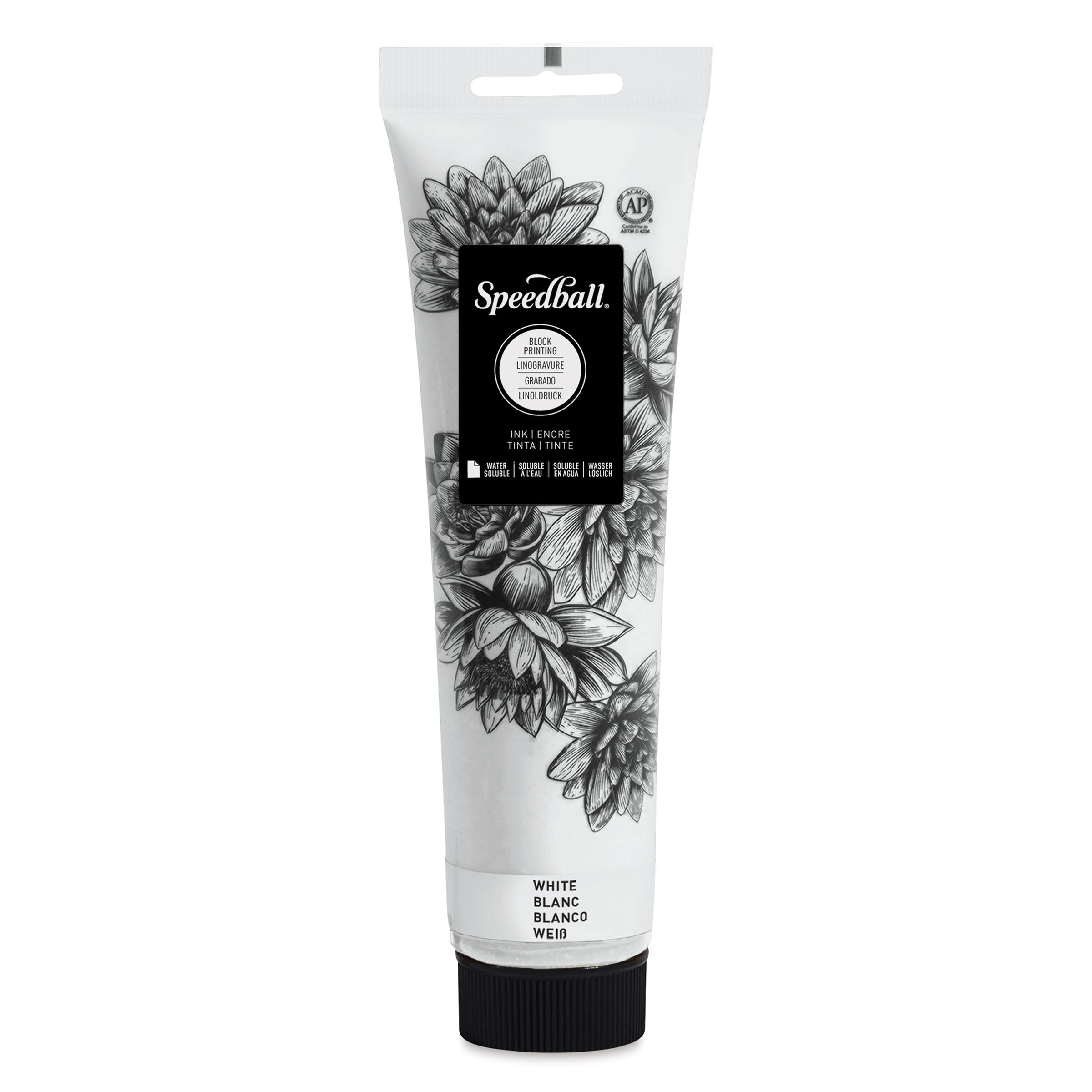 Speedball Water-Soluble Block Printing Ink - White, 5 oz