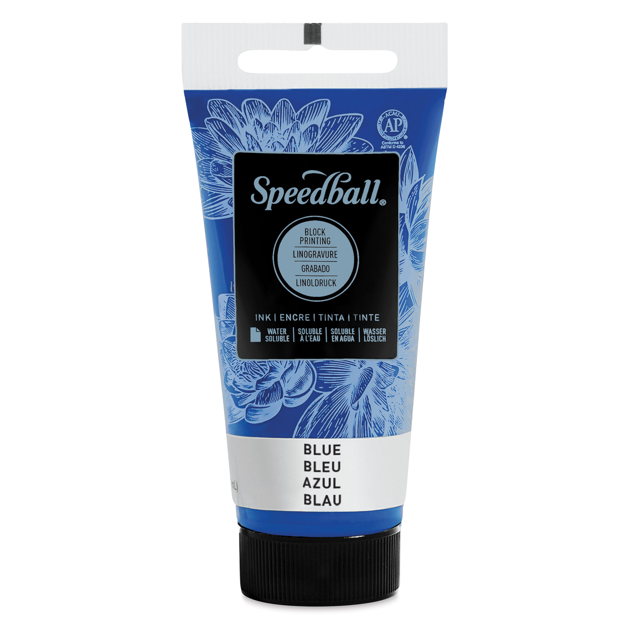 Speedball Water-Soluble Block Printing Ink - Blue, 1.25 oz