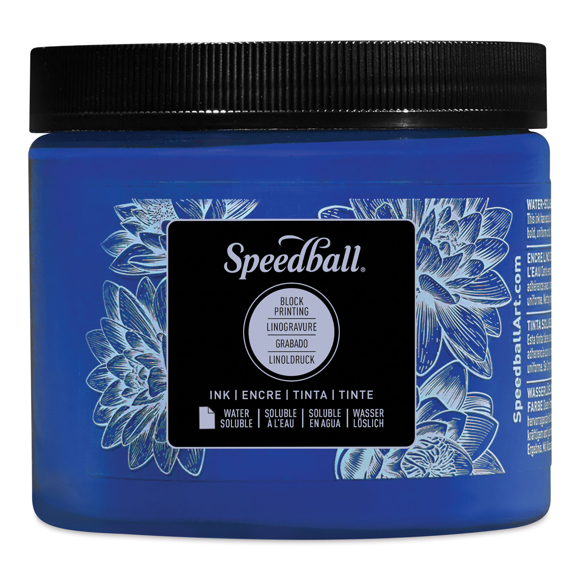 Speedball Water-Soluble Block Printing Ink - Blue, 16 oz